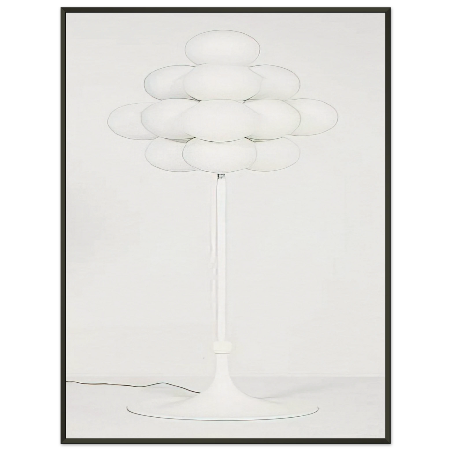 Max Bill Floor Lamp 1960 Framed Art Print - Aluminum Frame - 40x50 cm / 16x20 inches