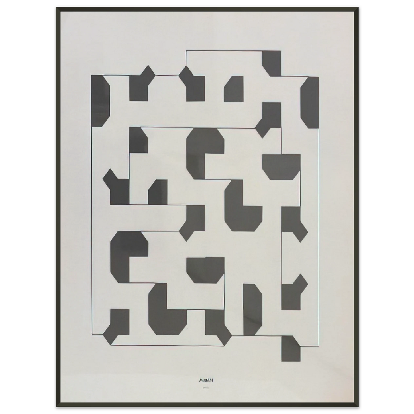 Bruno Munari Curva di Peano 1975 Framed Art Print - Aluminum Frame - 60x80 cm / 24x32 inches