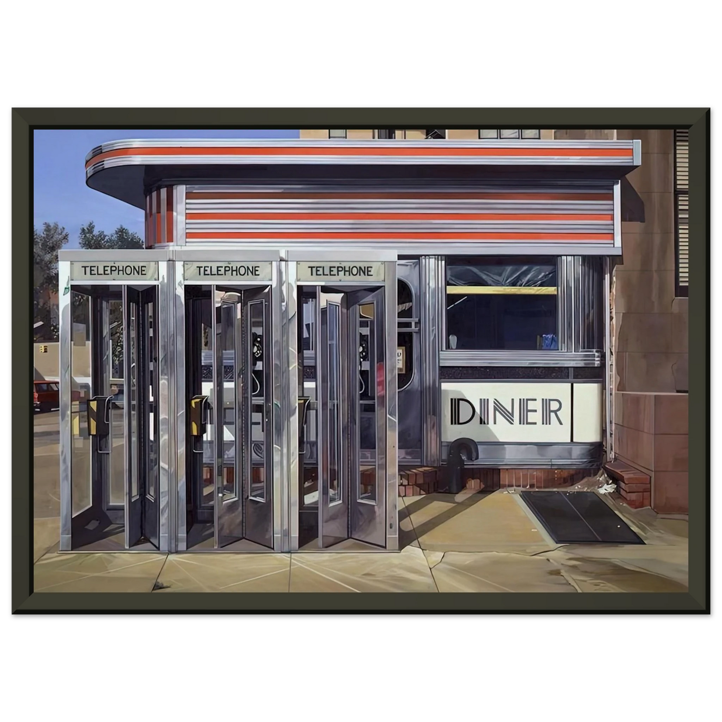 Richard Estes DINER 1971 Framed Art Print - Aluminum Frame - 40x50 cm / 16x20 inches