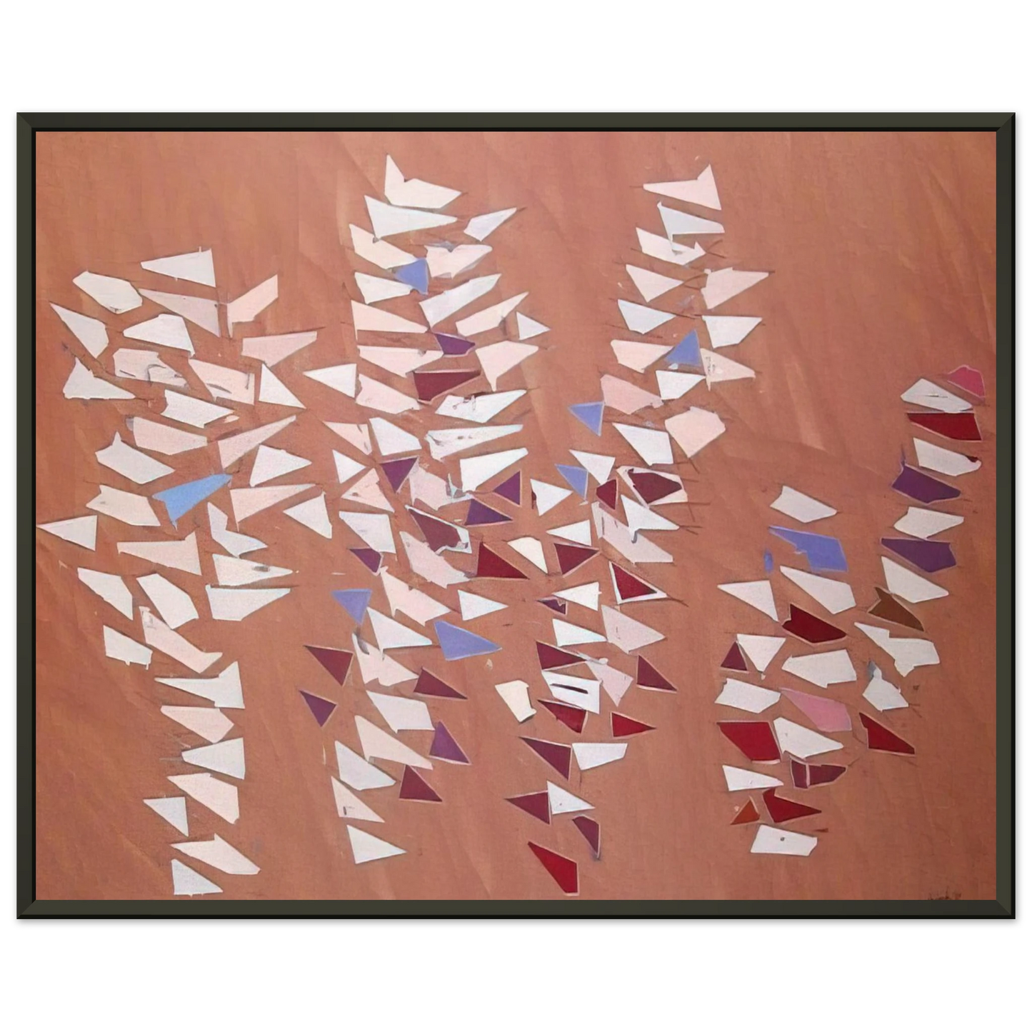 Robert Goodnough On Gray Pink 1988 Framed Art Print - Aluminum Frame - 40x50 cm / 16x20 inches
