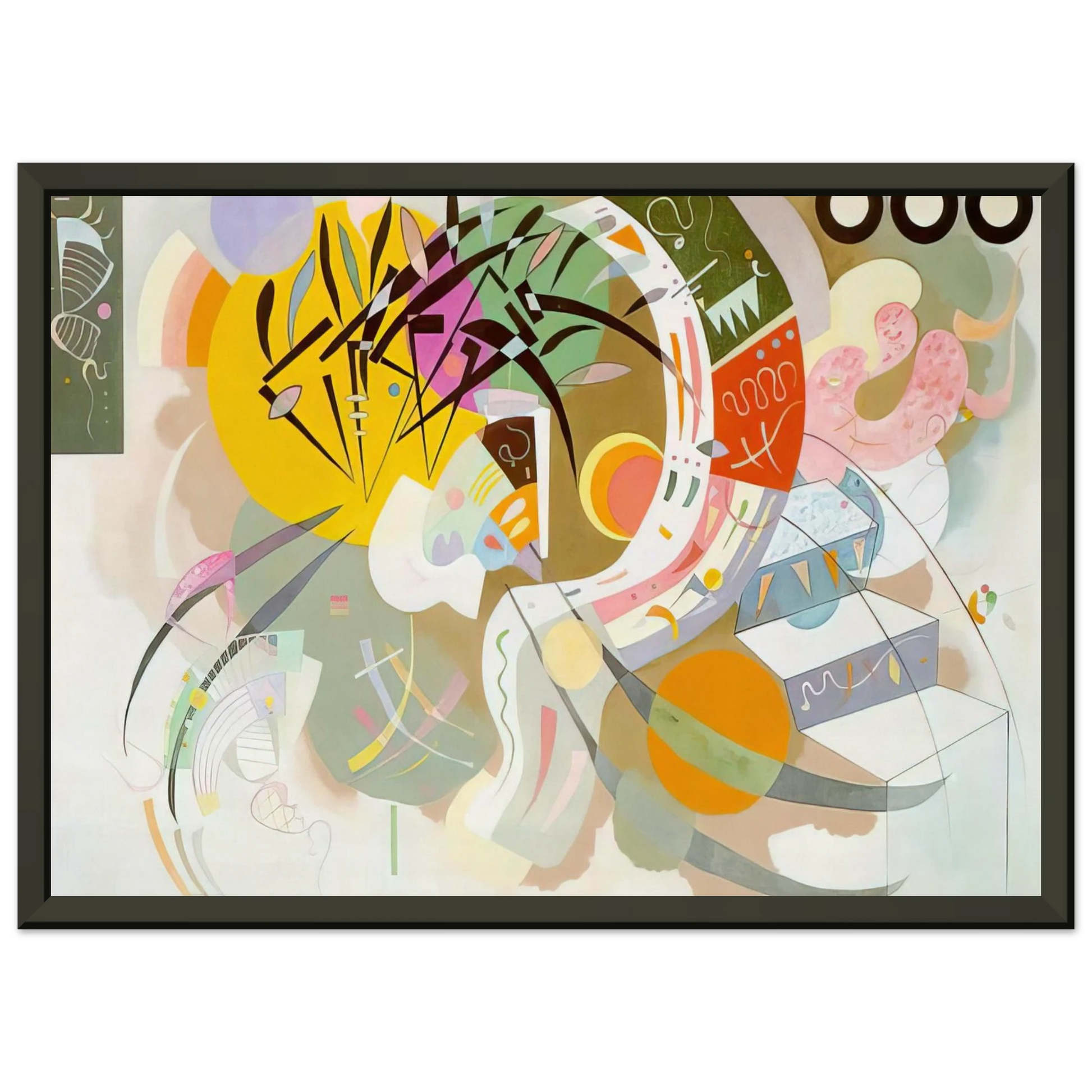 Wassily Kandinsky  DOMINANT CURVE 1936 Framed Art Print  - Aluminum Frame - 70x100 cm / 28x40 inches