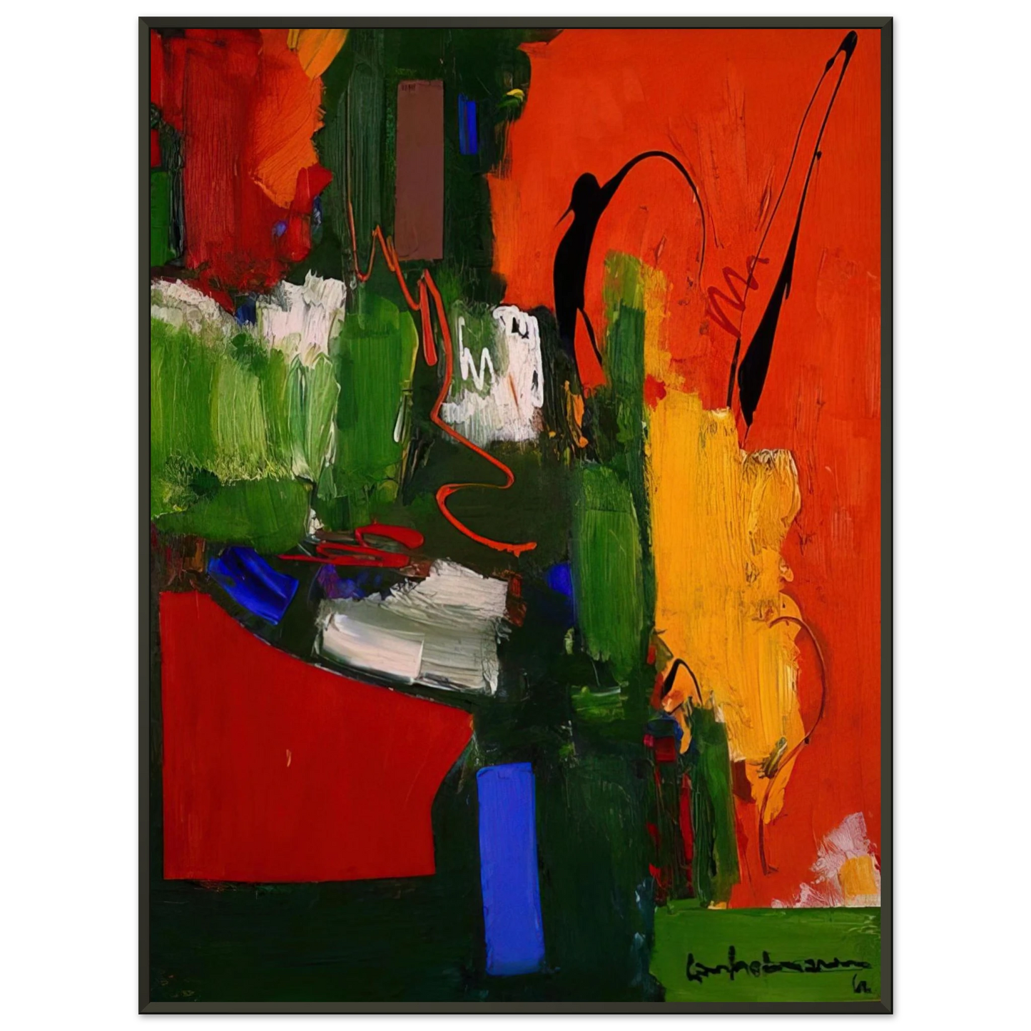 Hans Hofmann The Lark Framed Art Print - Aluminum Frame - 40x50 cm / 16x20 inches
