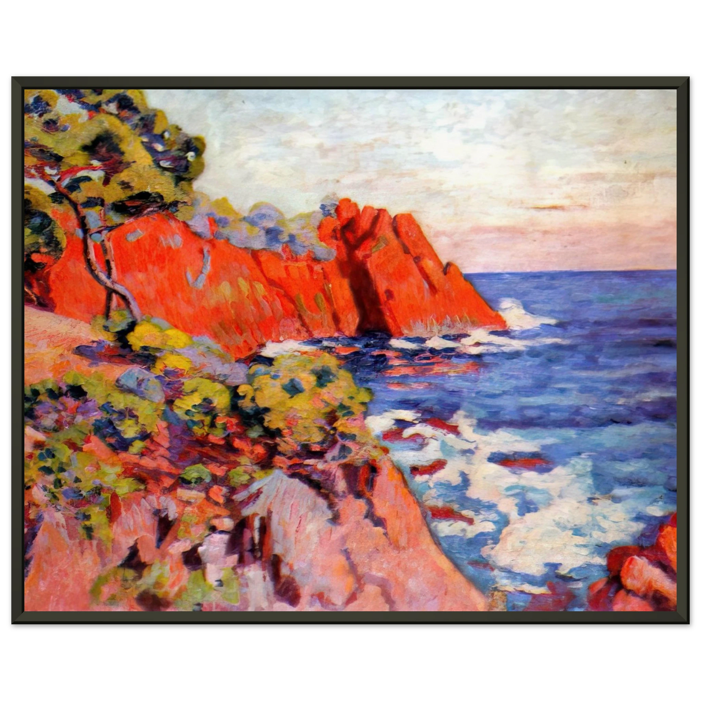 Armand Guillaumin Rochers sur la Cote a Agay 1907 Framed Art Print - Aluminum Frame - 70x100 cm / 28x40 inches