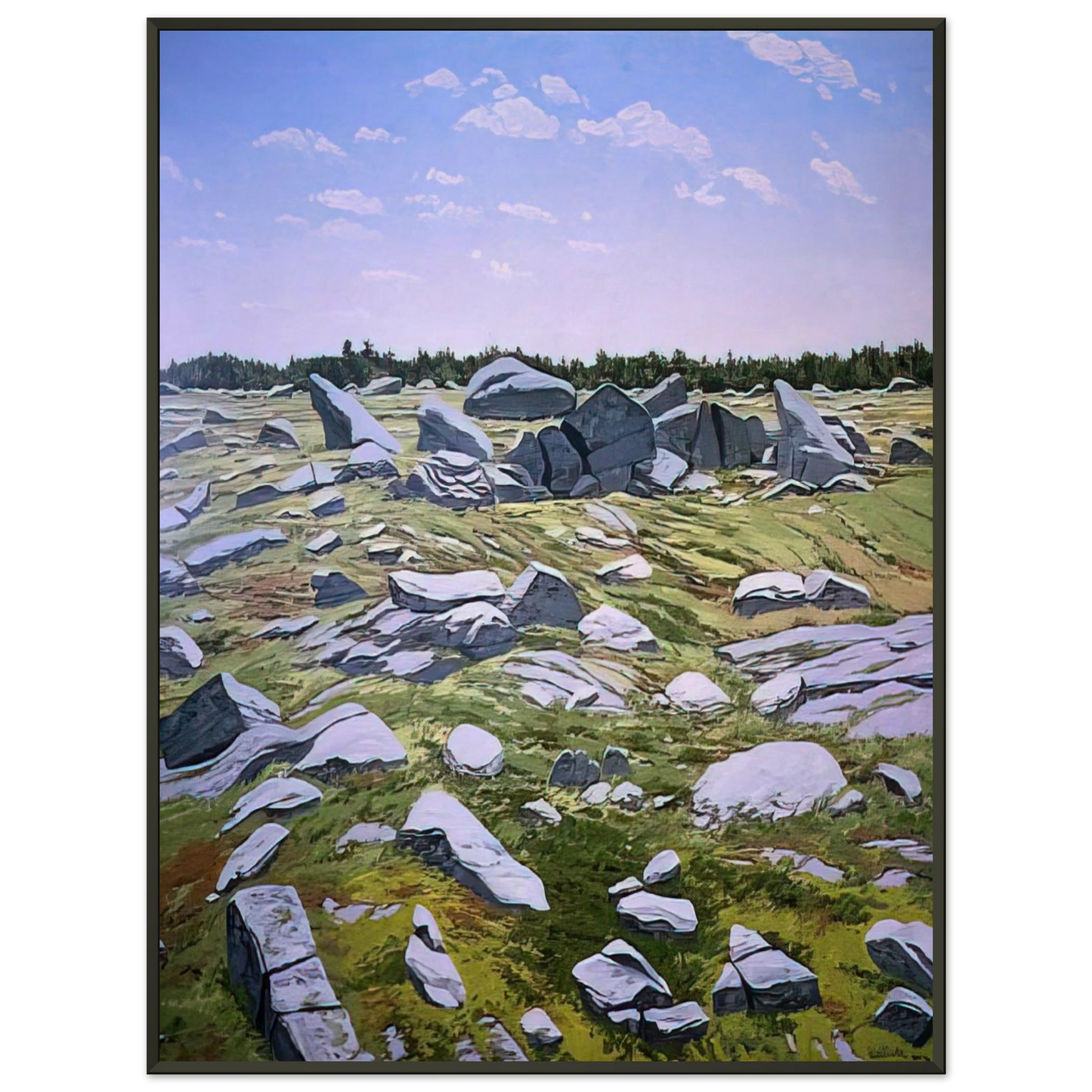 Neil Welliver Midday Barren 1983 Framed Art Print - Aluminum Frame - 60x80 cm / 24x32 inches