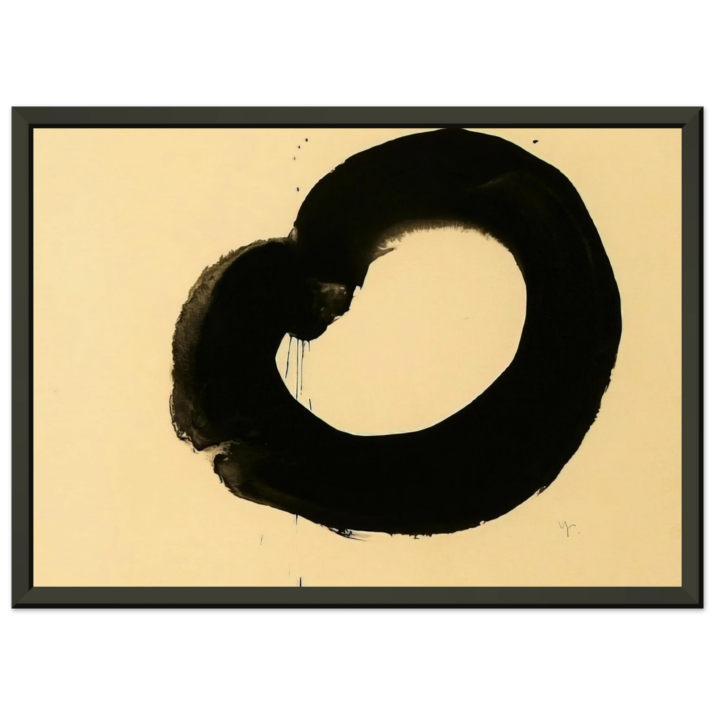 Jiro Yoshihara Untitled Art Informel Zen Framed Art Print - Aluminum Frame - 70x100 cm / 28x40 inches