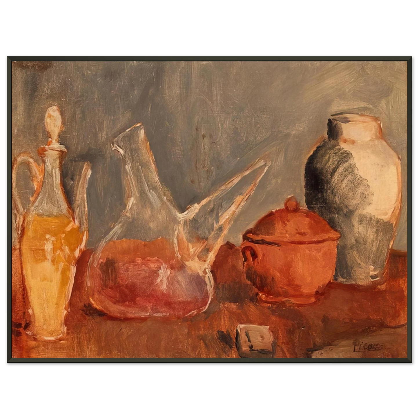 Pablo Picasso Still life with vases Framed Art Print - Aluminum Frame - 60x80 cm / 24x32 inches