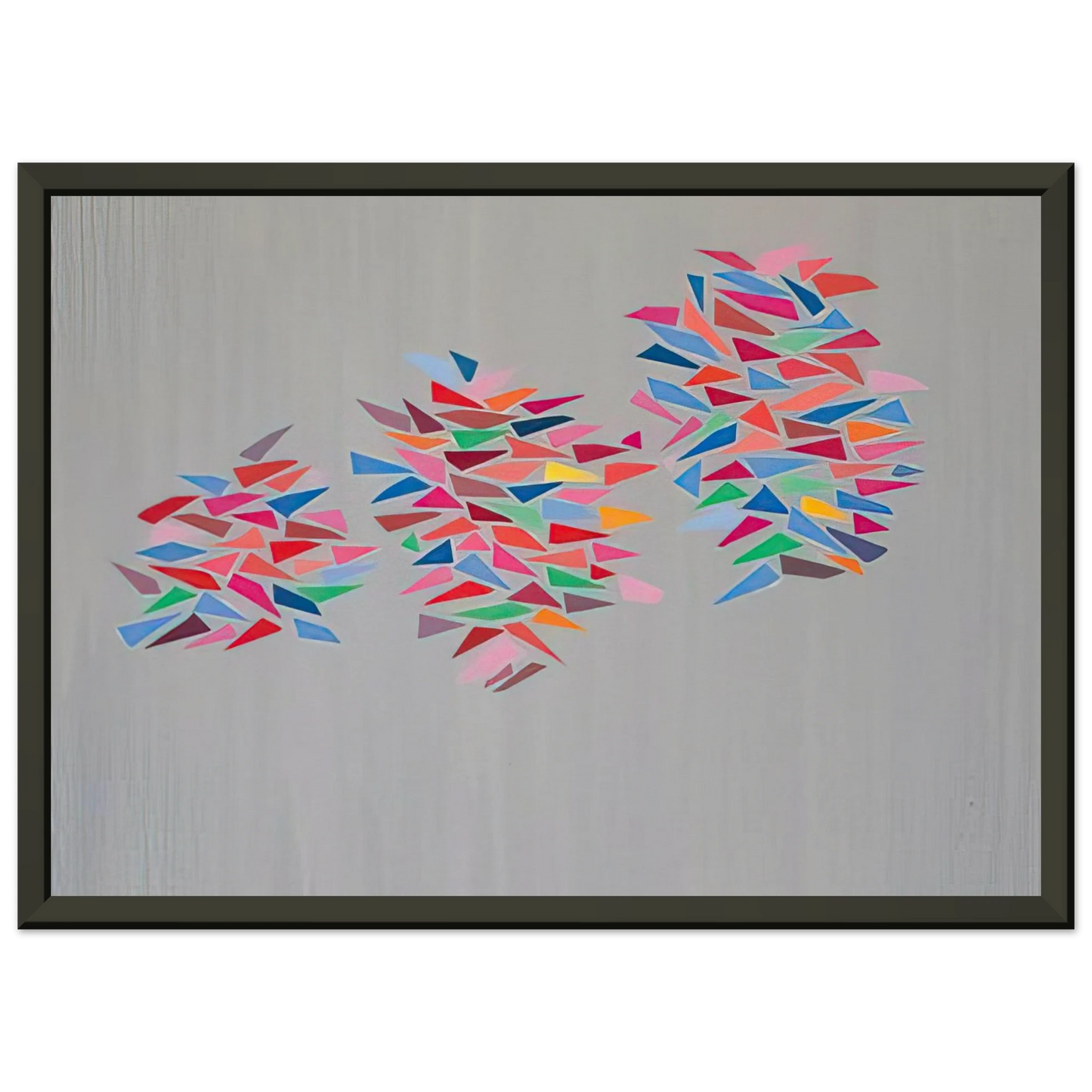 Robert Goodnough Colors on Gray 1976 Framed Art Print - Aluminum Frame - 60x80 cm / 24x32 inches