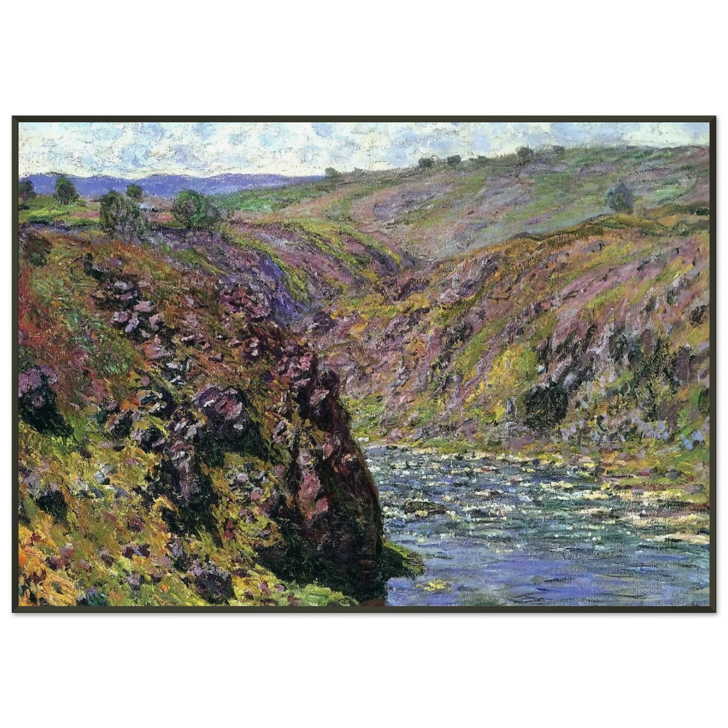 claude monet Valley of the Creuse Sunlight Effect Framed Art Print - Aluminum Frame - 21x29.7 cm / 8x12"