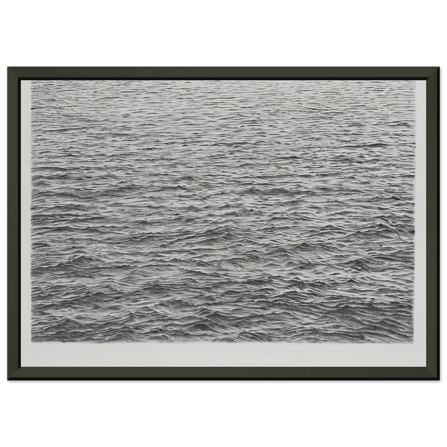 Vija Celmins DRYPOINT OCEAN SURFACE 1983 Framed Art Print - Aluminum Frame - 60x80 cm / 24x32 inches