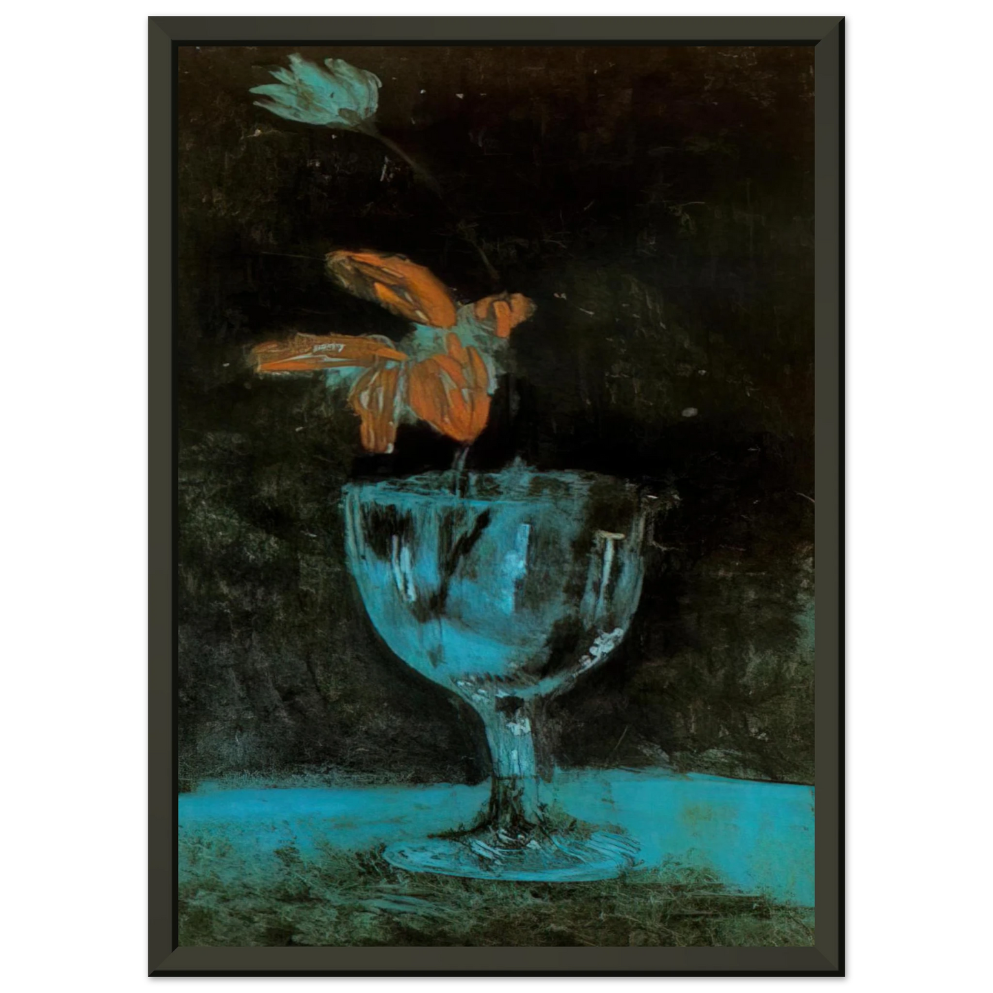 Pablo Picasso  A blue vase  1903 Framed Art Print  - Aluminum Frame - 60x80 cm / 24x32 inches