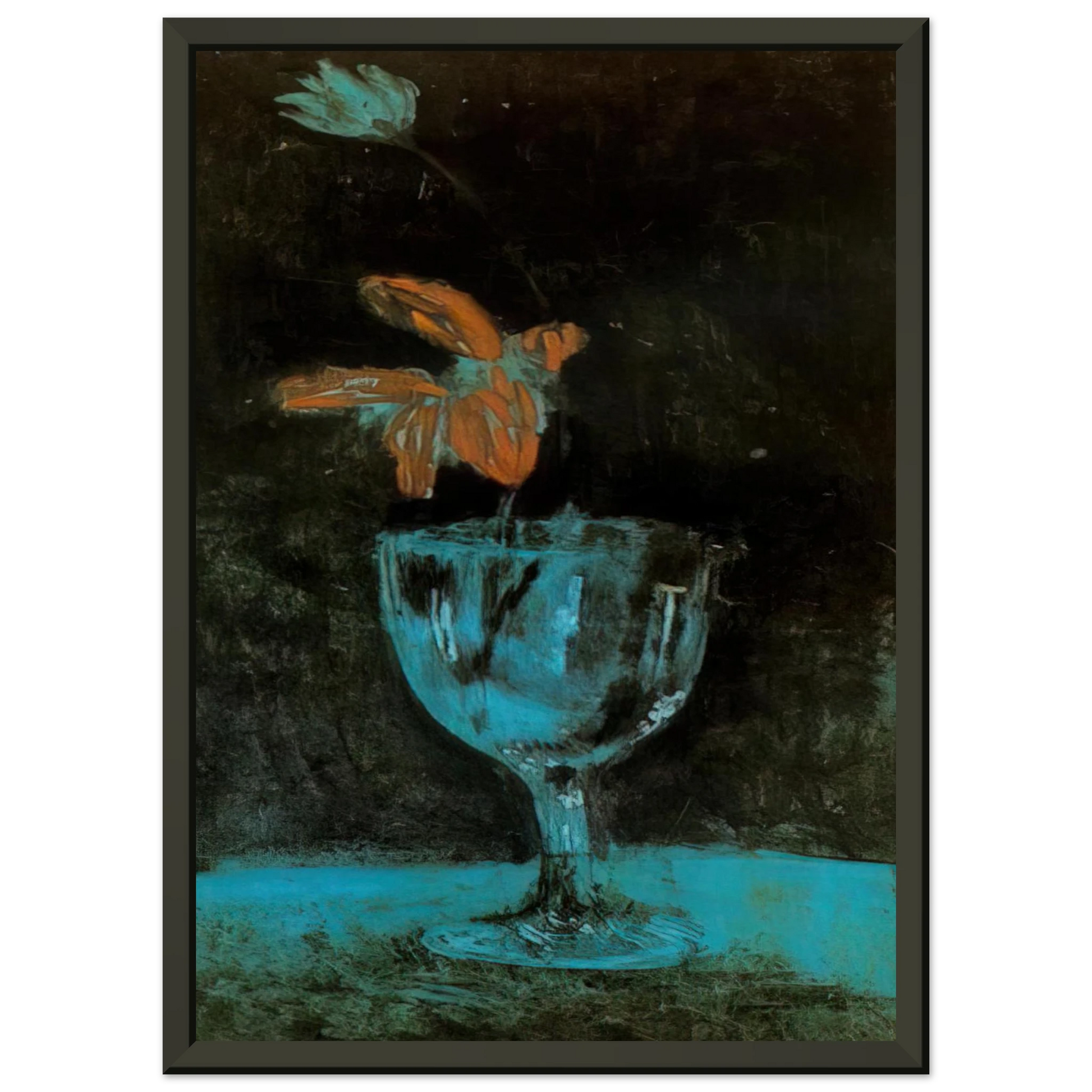 Pablo Picasso  A blue vase  1903 Framed Art Print  - Aluminum Frame - 60x80 cm / 24x32 inches
