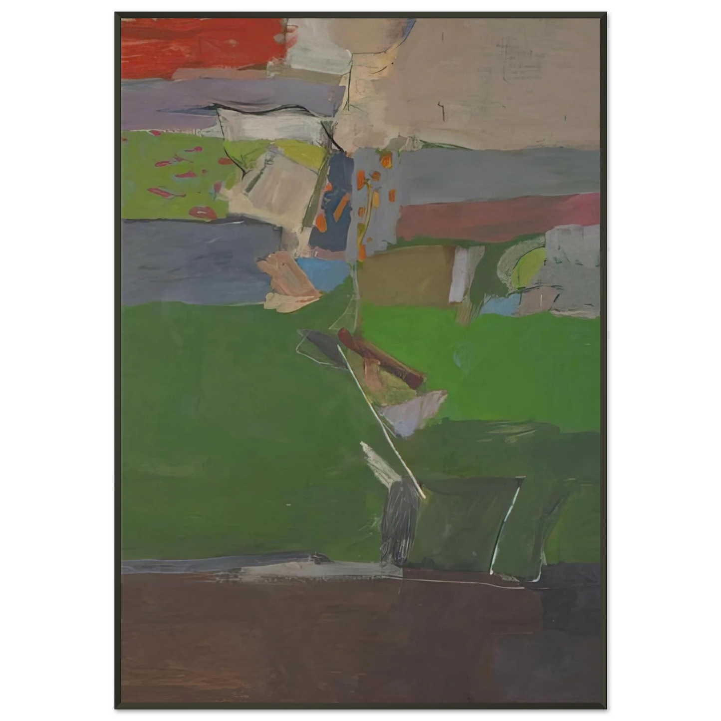 Richard Diebenkorn Berkeley 13 Framed Art Print - Aluminum Frame - 21x29.7 cm / 8x12"