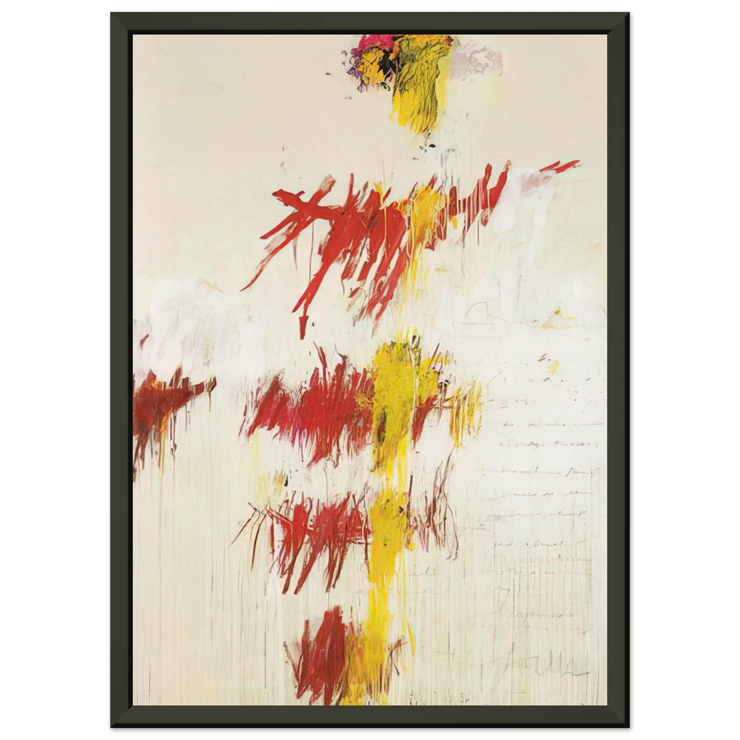 Cy Twombly Quattro Stagioni II Primavera Framed Art Print - Aluminum Frame - 70x100 cm / 28x40 inches