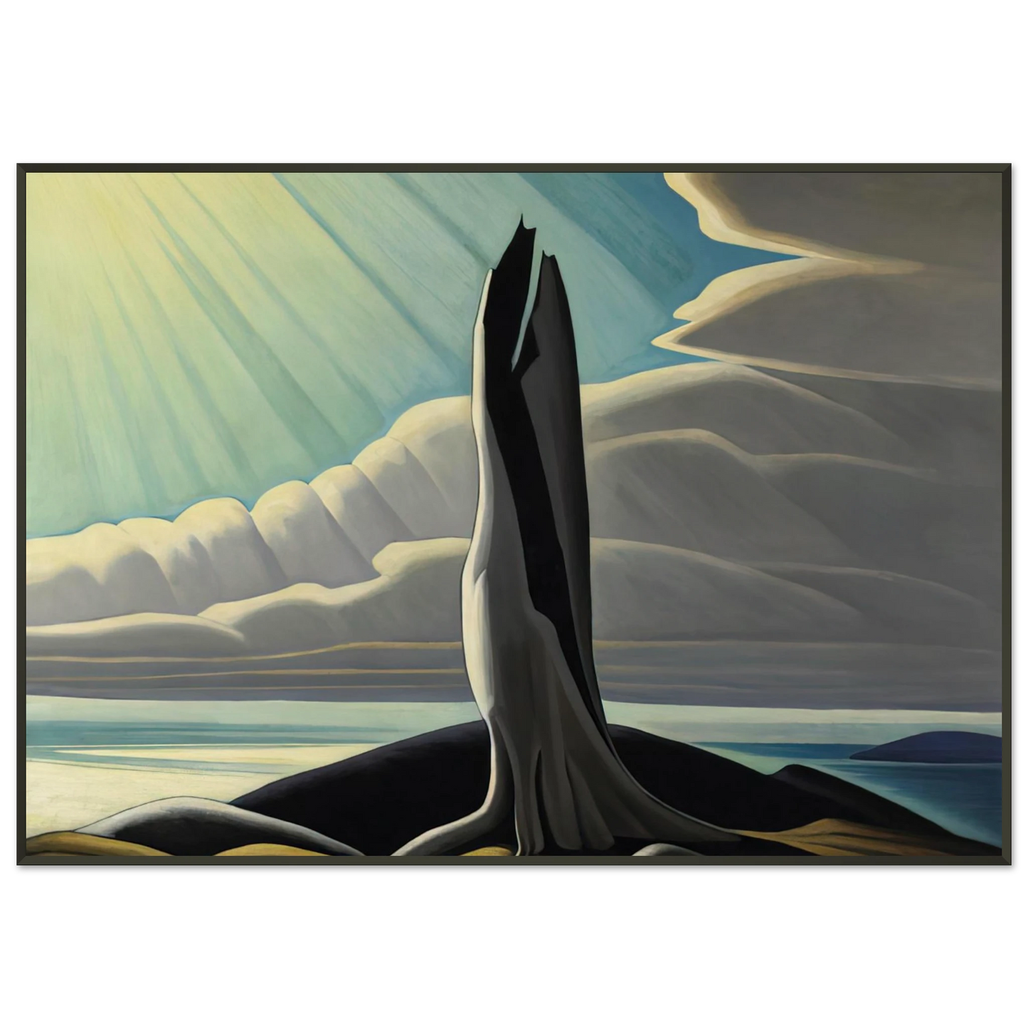 Lawren Harris North Shore Lake Superior 1926 Framed Art Print - Aluminum Frame - 21x29.7 cm / 8x12"