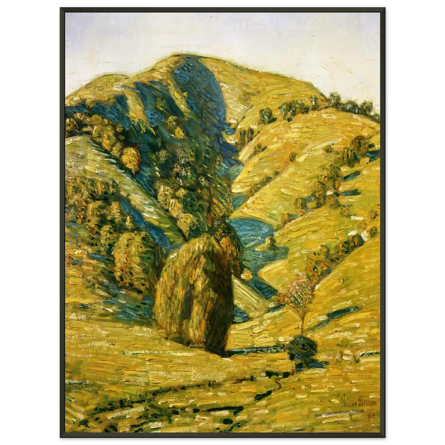 Childe Hassam Hill of the Sun San Anselmo California Framed Art Print - Aluminum Frame - 40x50 cm / 16x20 inches
