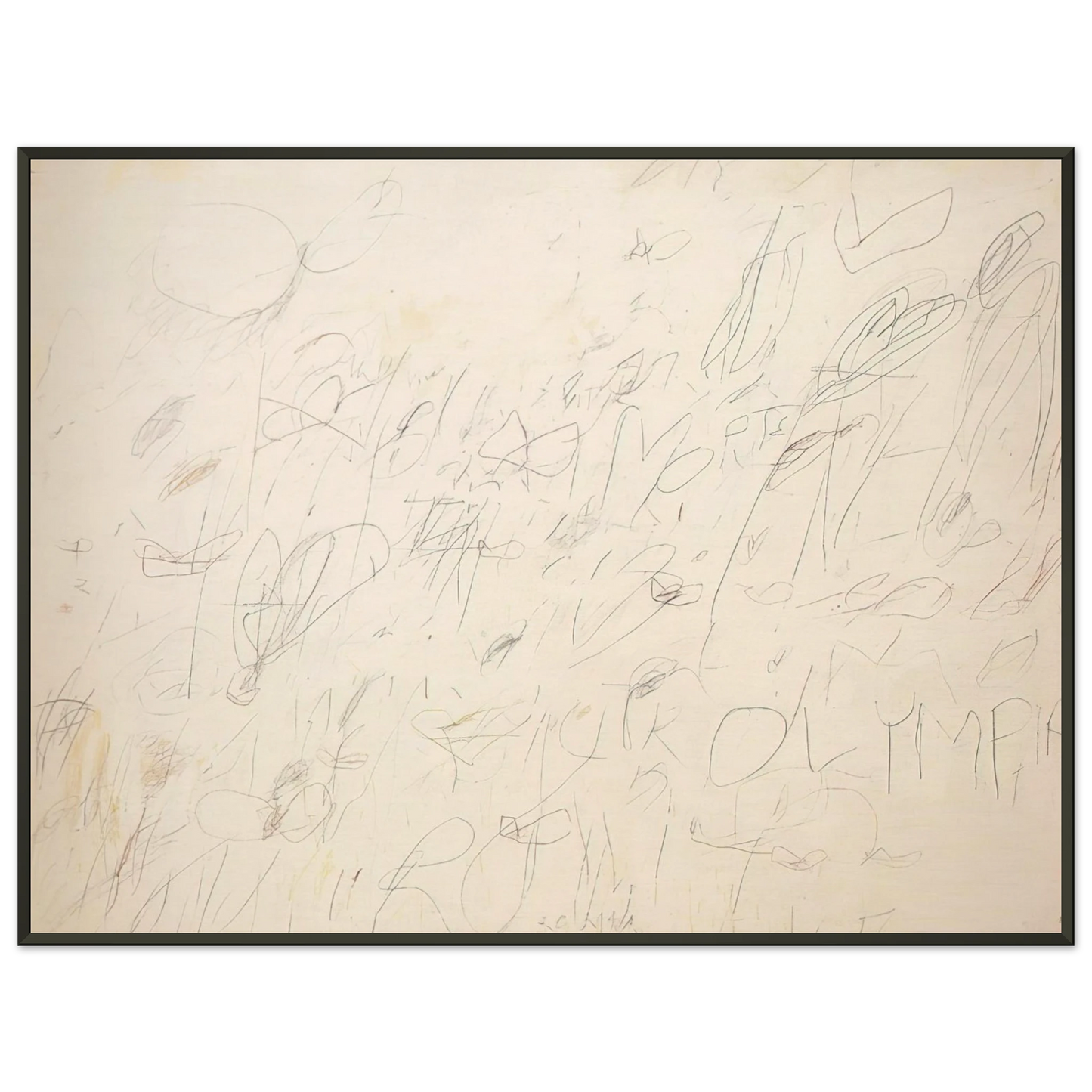 Cy Twombly Olympia Framed Art Print - Aluminum Frame - 60x80 cm / 24x32 inches