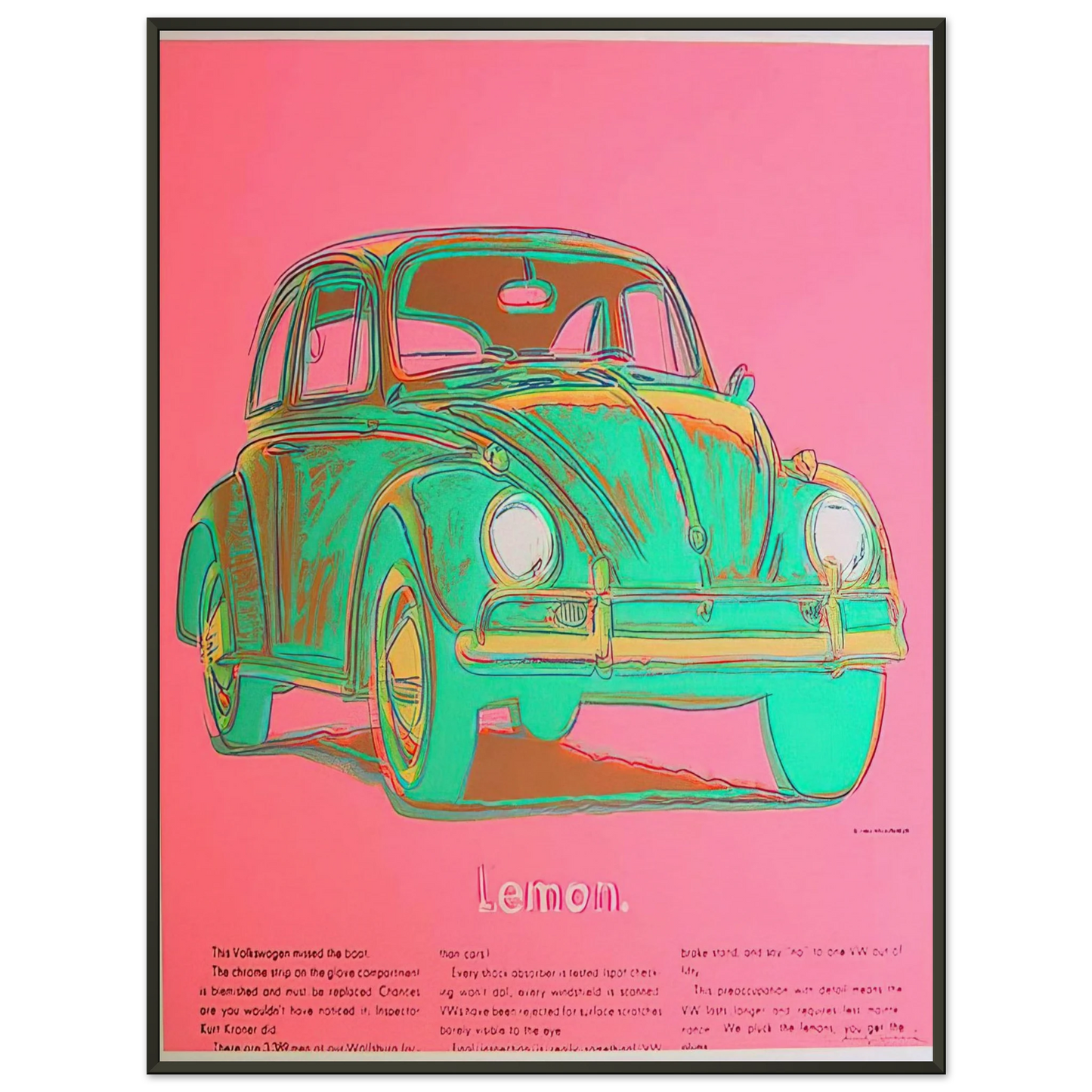 Andy Warhol Volkswagen Framed Art Print - Aluminum Frame - 40x50 cm / 16x20 inches