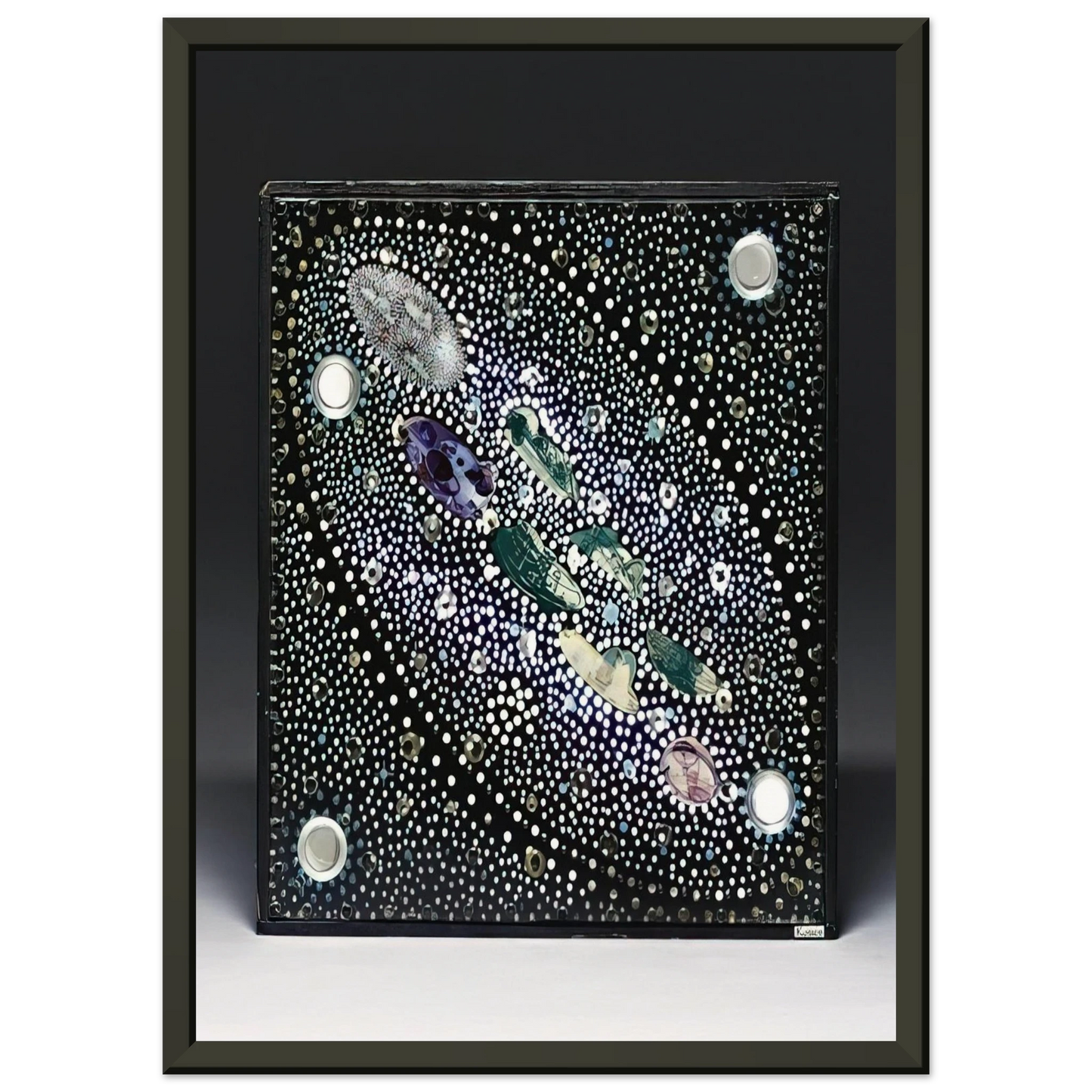 Gyula Kosice Constelacion y Habitat Hidroespacial 1980 Framed Art Print - Aluminum Frame - 40x50 cm / 16x20 inches