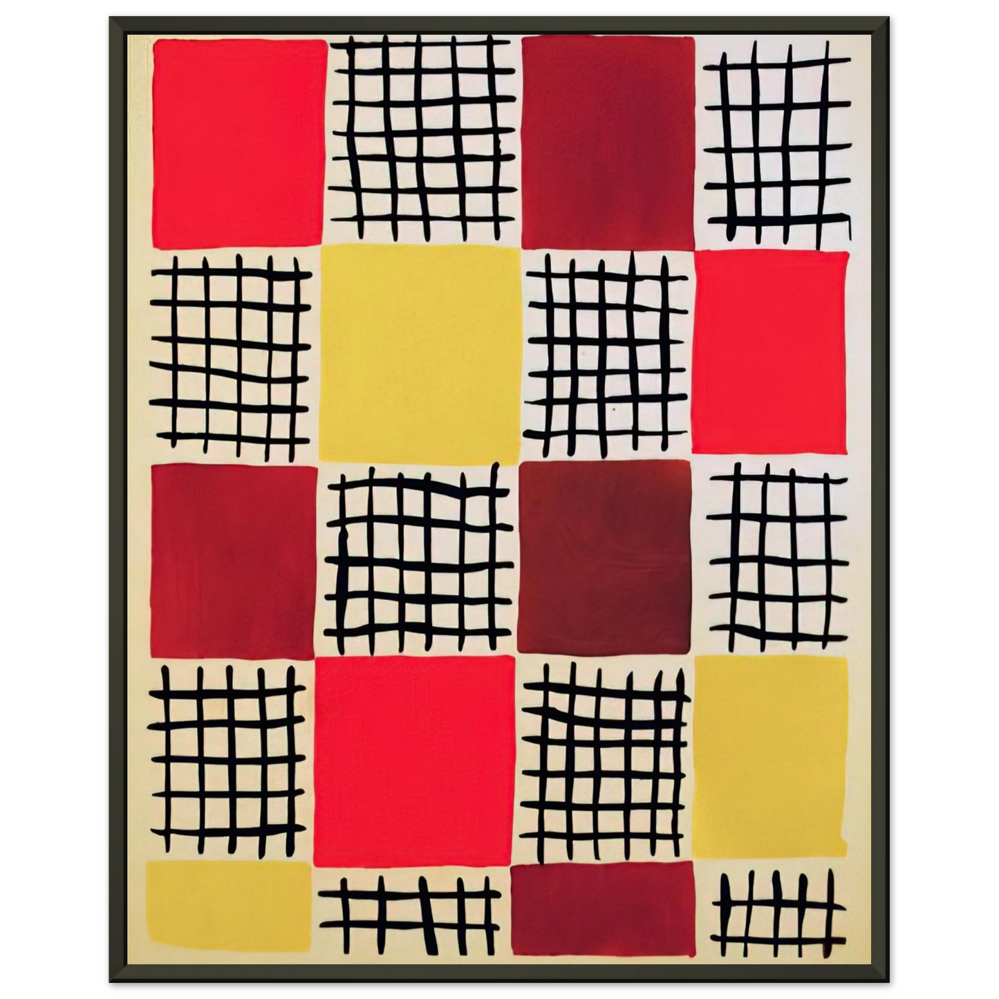 Sonia Delaunay COMPOSITION 7 Framed Art Print - Aluminum Frame - 70x100 cm / 28x40 inches