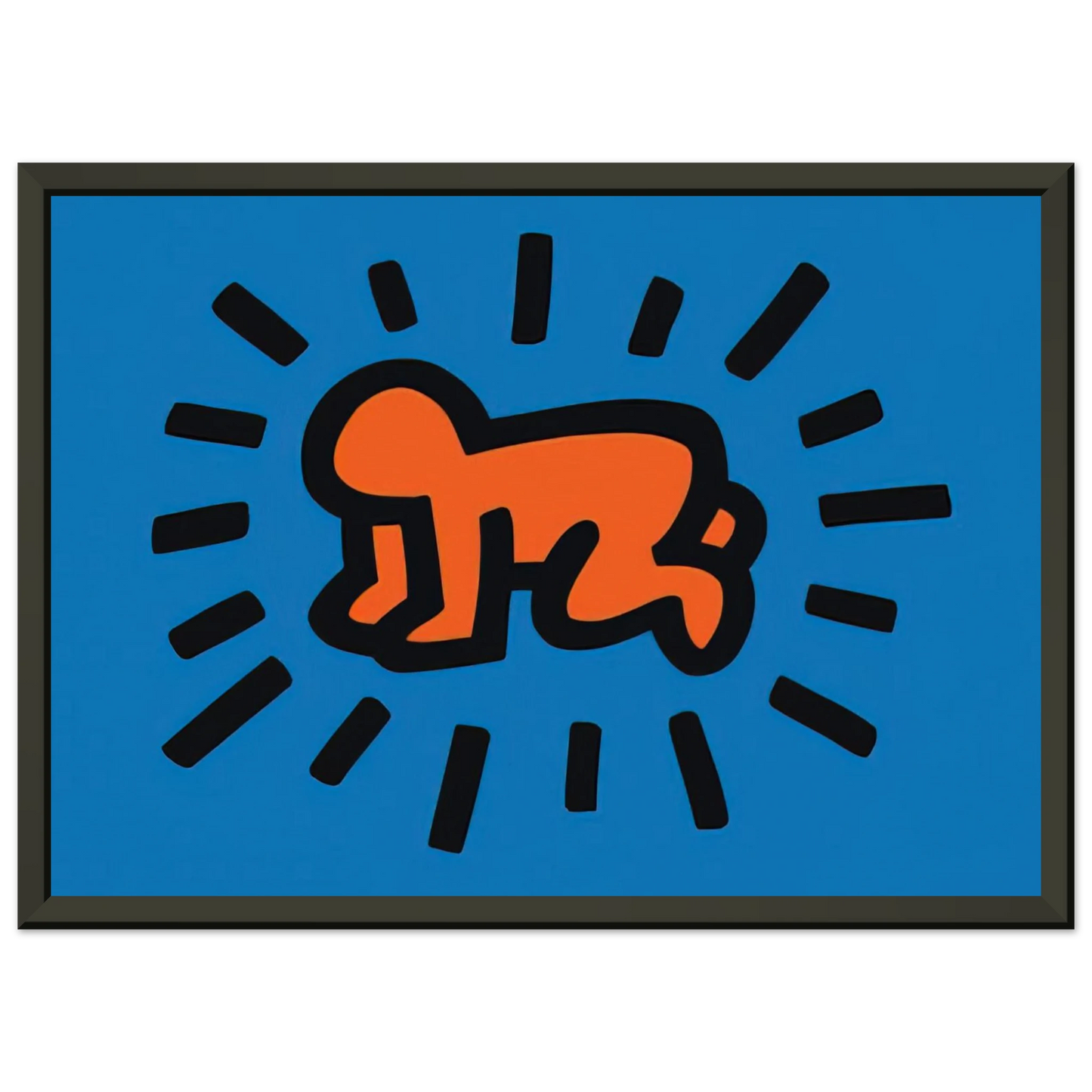 Keith Haring RADIANT BABY FROM ICONS SERIES 1990 Framed Art Print - Aluminum Frame - 60x80 cm / 24x32 inches