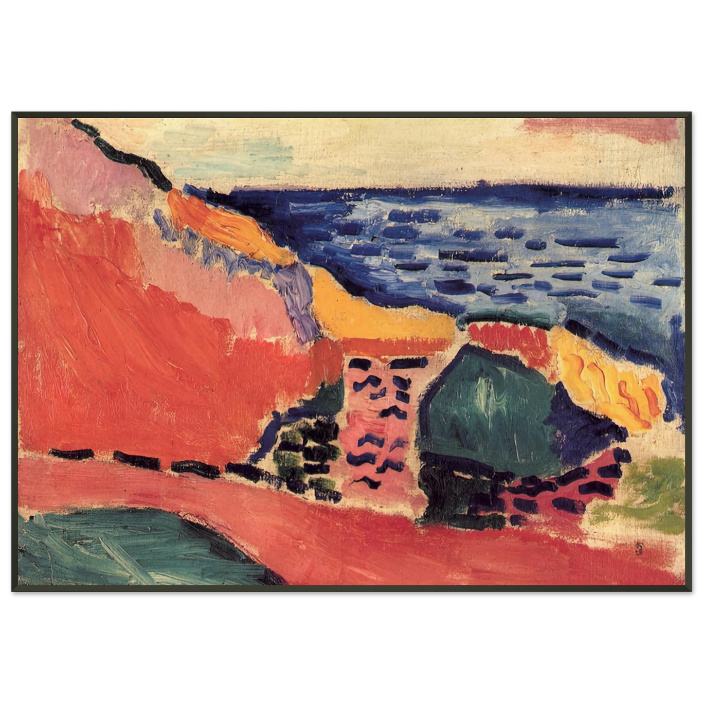 Henri Matisse LA MOULADE COLLIOURE IN THE SUMMER 1905 Framed Art Print - Aluminum Frame - 21x29.7 cm / 8x12"