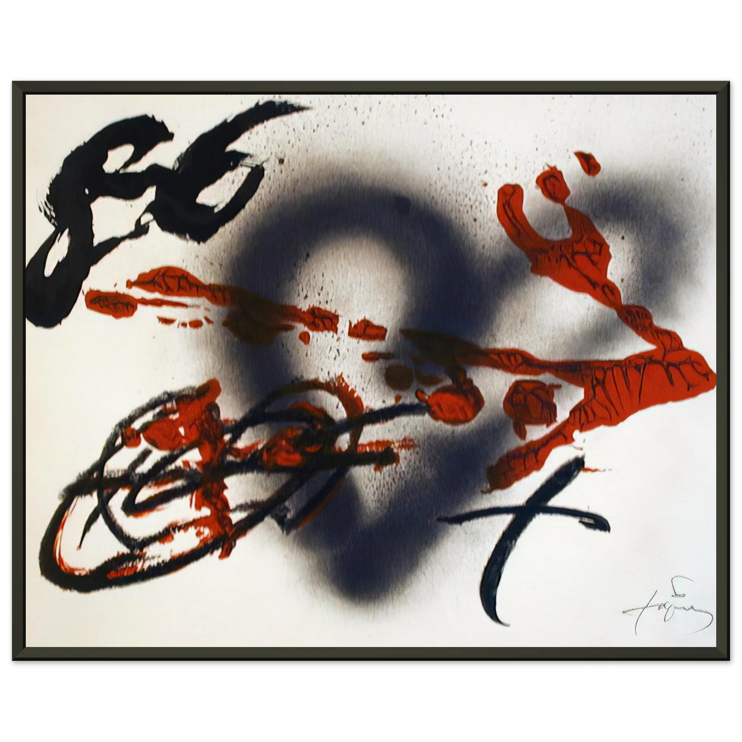 Antoni Tapies COEUR ET FLECHE 1985 Framed Art Print - Aluminum Frame - 70x100 cm / 28x40 inches