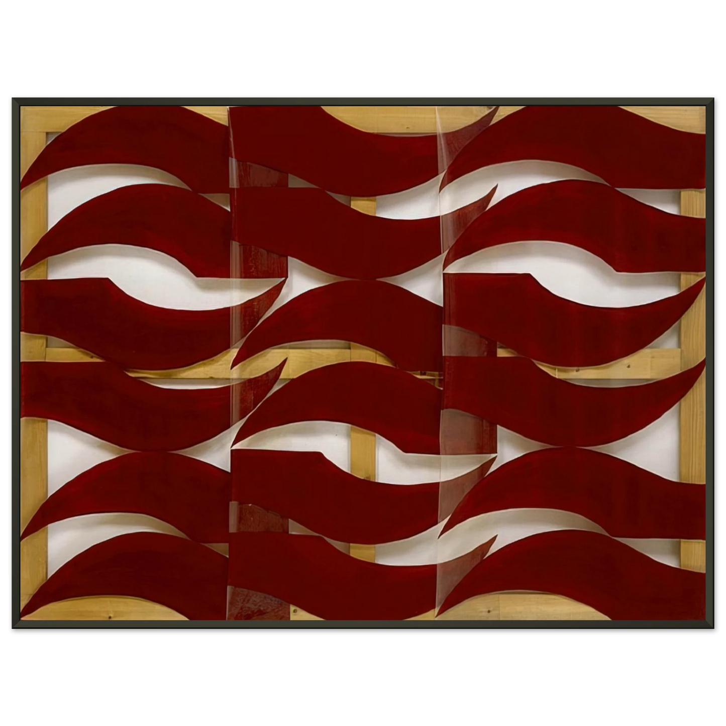 Carla Accardi Rosso scuro 1974 Framed Art Print - Aluminum Frame - 40x50 cm / 16x20 inches