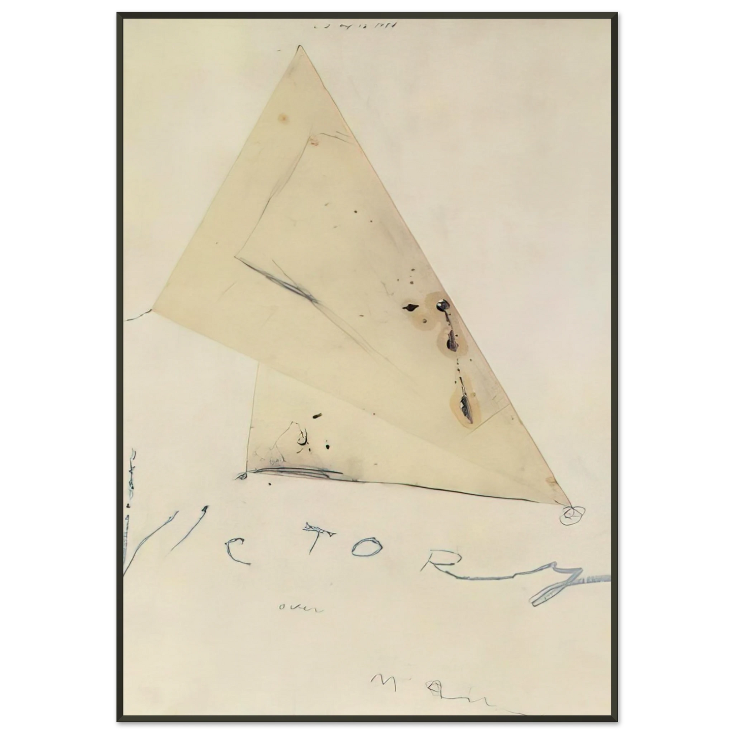 Cy Twombly Victory Framed Art Print - Aluminum Frame - 21x29.7 cm / 8x12"