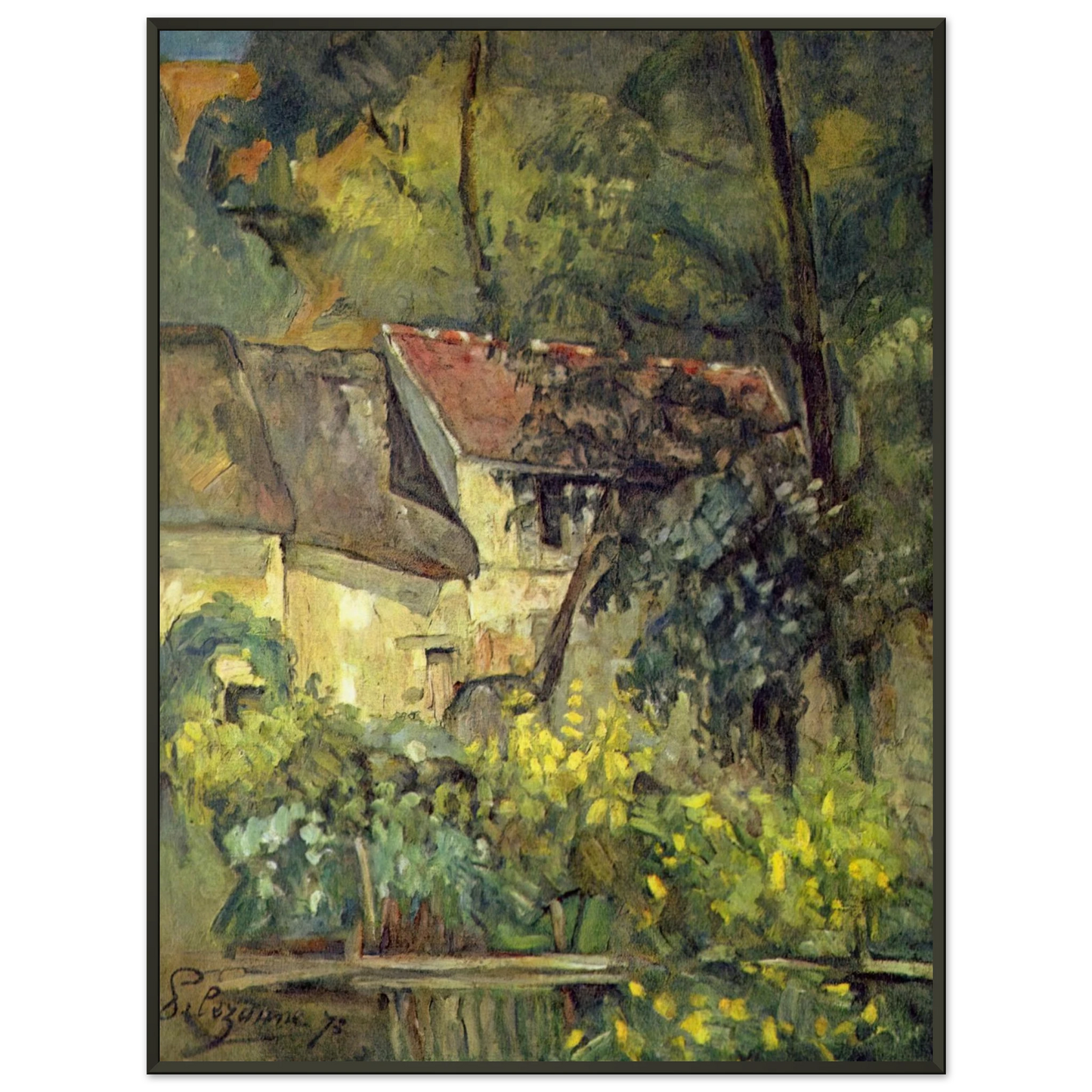 Paul Cezanne The House of Pere Lacroix in Auvers Framed Art Print - Aluminum Frame - 70x100 cm / 28x40 inches