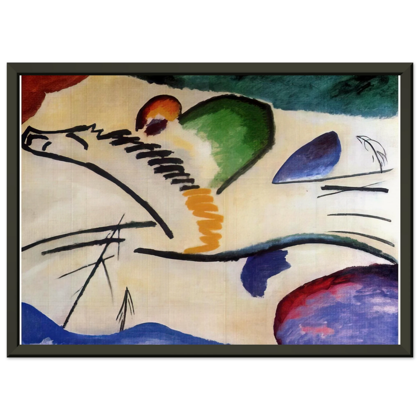 Wassily Kandinsky  LYRICAL LYRICS 1911 Framed Art Print  - Aluminum Frame - 70x100 cm / 28x40 inches