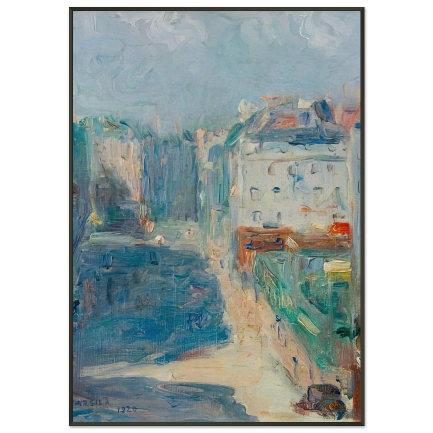 Tarsila do Amaral View of the Paris Hotel Framed Art Print - Aluminum Frame - 21x29.7 cm / 8x12"