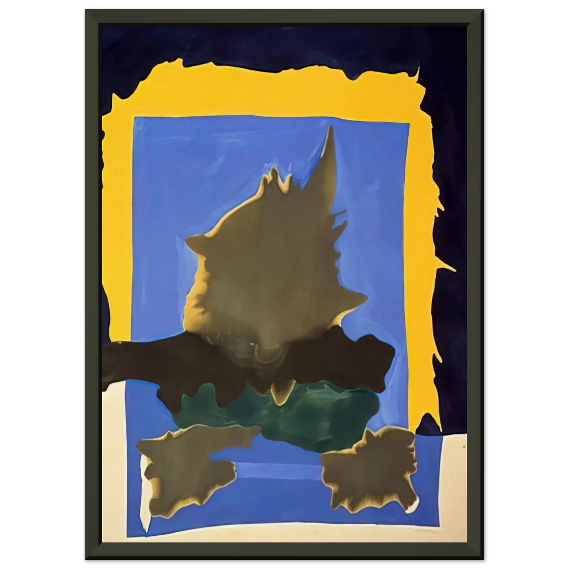 Helen Frankenthaler  Interior Landscape  1964 Framed Art Print  - Aluminum Frame - 40x50 cm / 16x20 inches