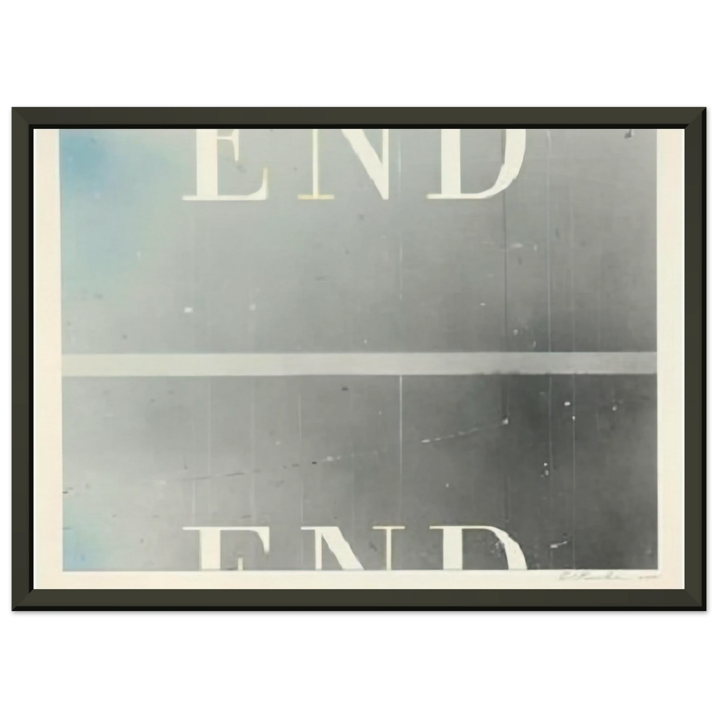 Edward Ruscha THE END 53 Framed Art Print - Aluminum Frame - 70x100 cm / 28x40 inches