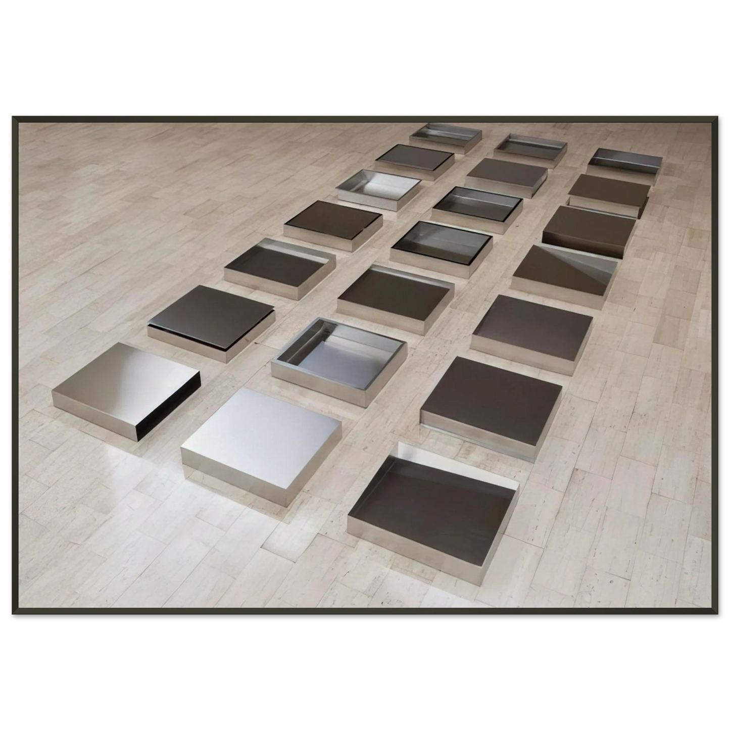 Donald Judd Untitled 1977 Framed Art Print - Aluminum Frame - 21x29.7 cm / 8x12"