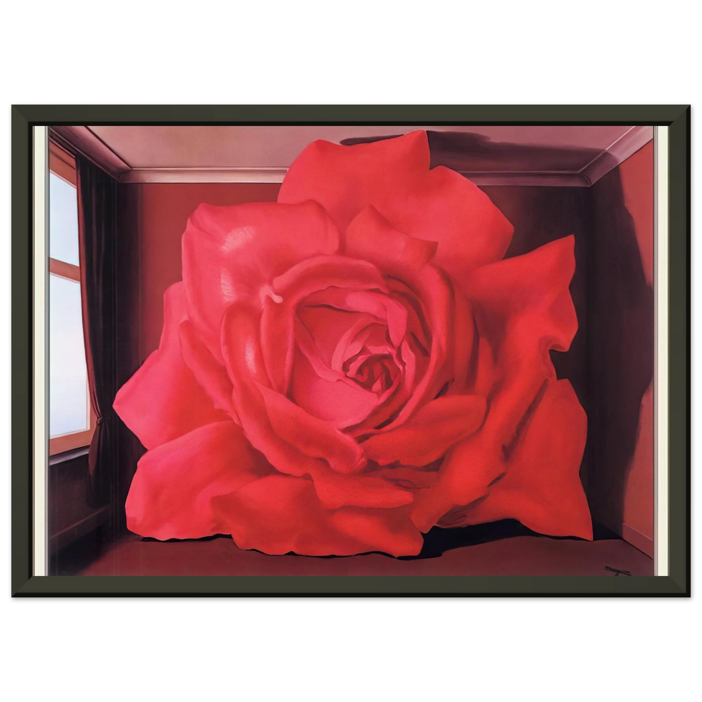 Rene Magritte THE TOMB OF THE WRESTLERS 1960 Framed Art Print - Aluminum Frame - 70x100 cm / 28x40 inches