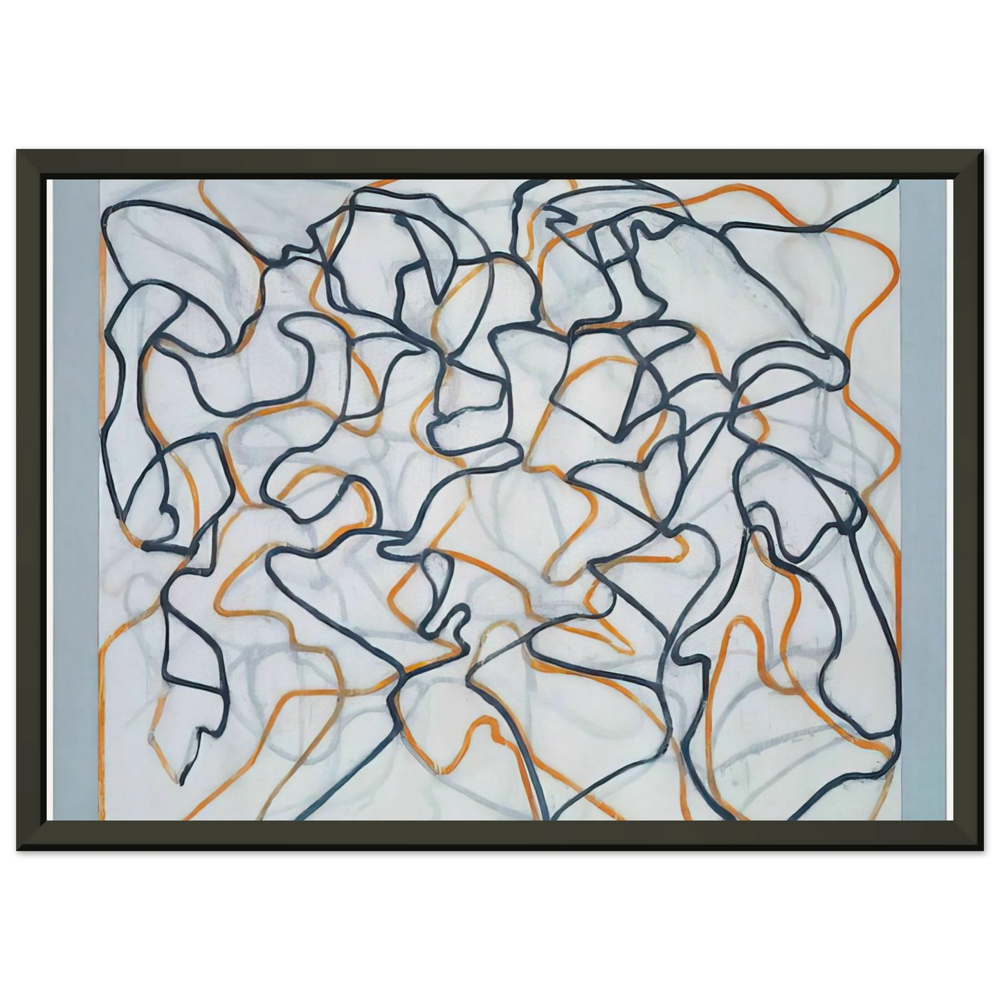 Brice Marden White Ground Letter 2010 Framed Art Print - Aluminum Frame - 40x50 cm / 16x20 inches