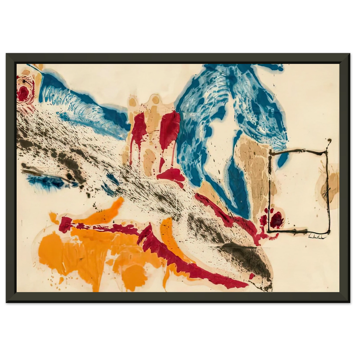 Helen Frankenthaler  Alassio 1960 Framed Art Print  - Aluminum Frame - 40x50 cm / 16x20 inches