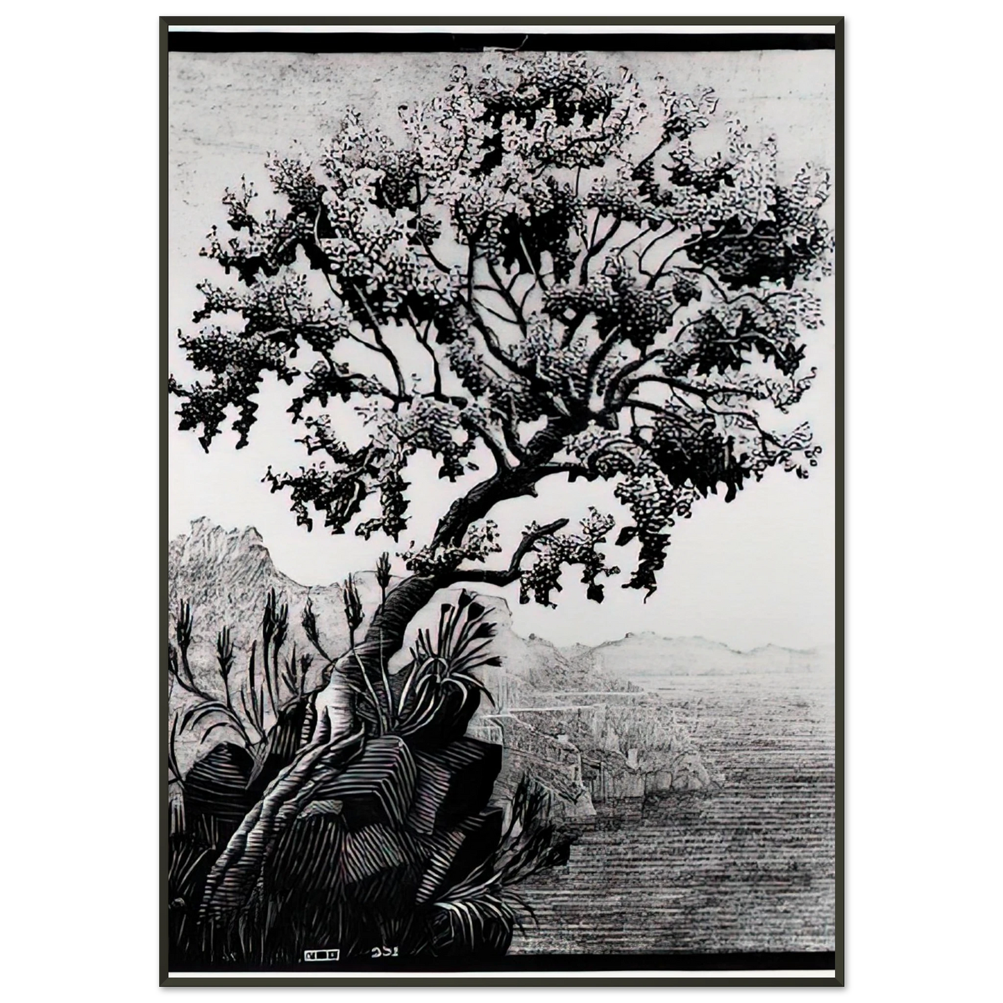MC Escher  ESCHER 14 Framed Art Print  - Aluminum Frame - 21x29.7 cm / 8x12"