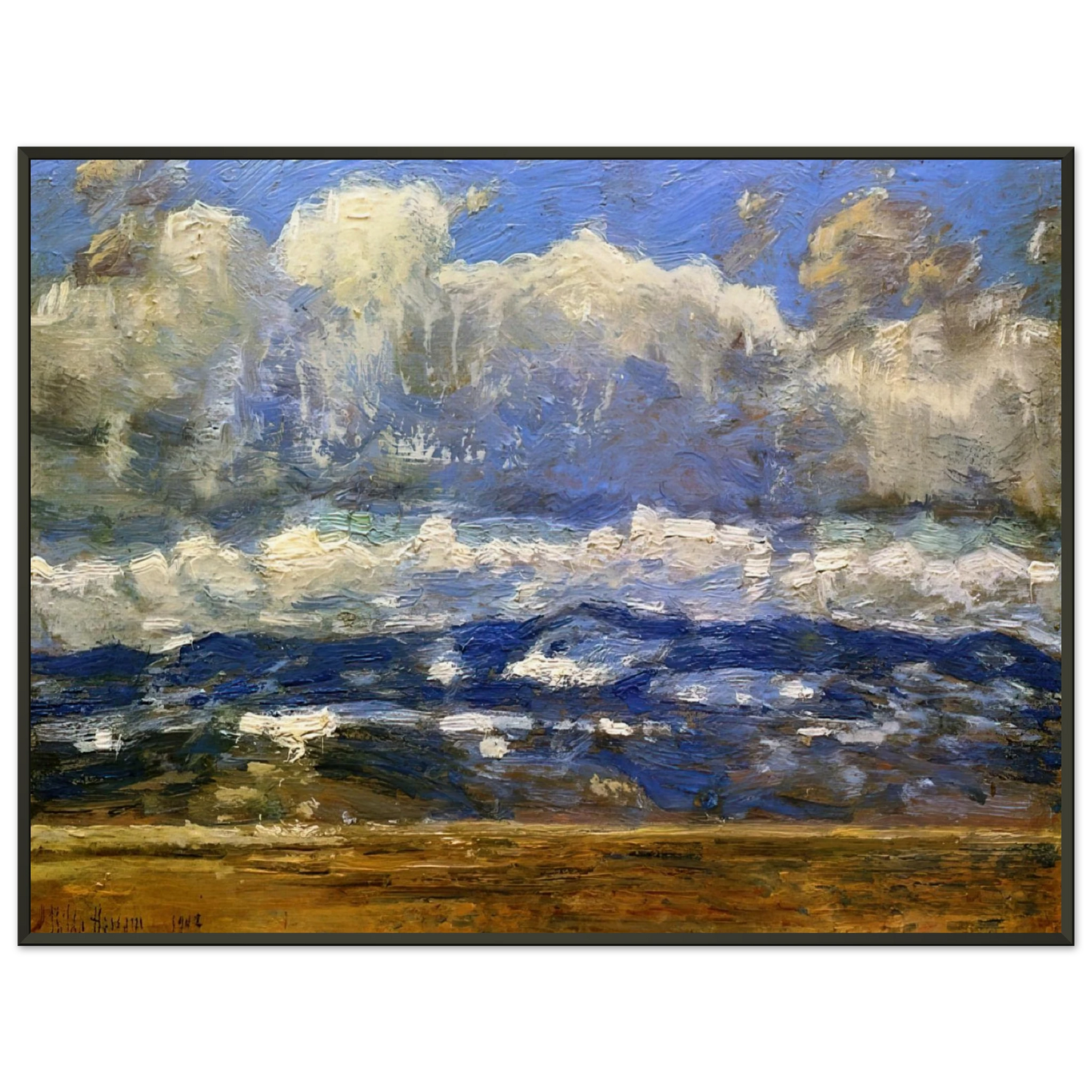 Childe Hassam Over the Great Divide Framed Art Print - Aluminum Frame - 40x50 cm / 16x20 inches