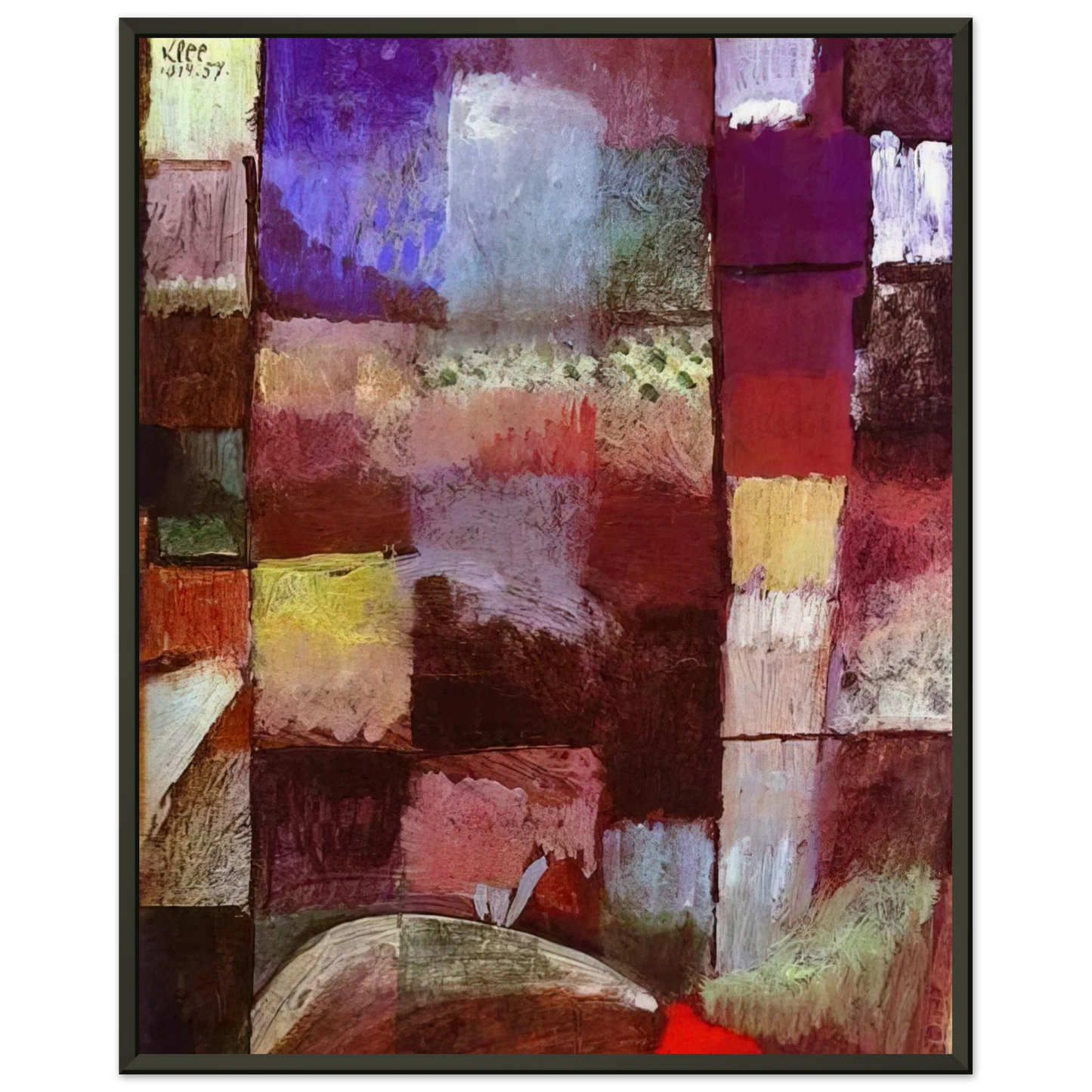 Paul Klee HAMAMET 1914 Framed Art Print - Aluminum Frame - 40x50 cm / 16x20 inches