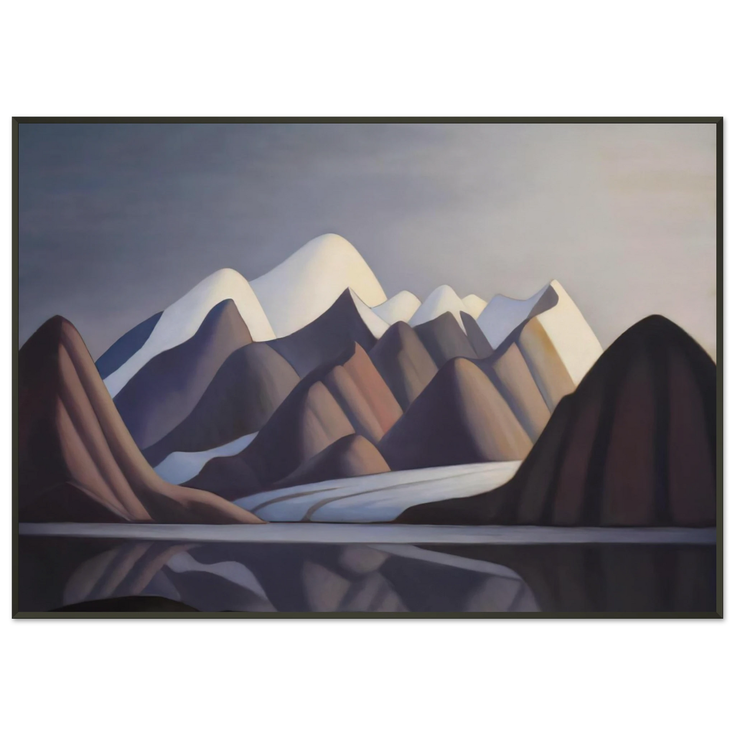 Lawren Harris Mount Thule Bylot Island 1930 Framed Art Print - Aluminum Frame - 21x29.7 cm / 8x12"