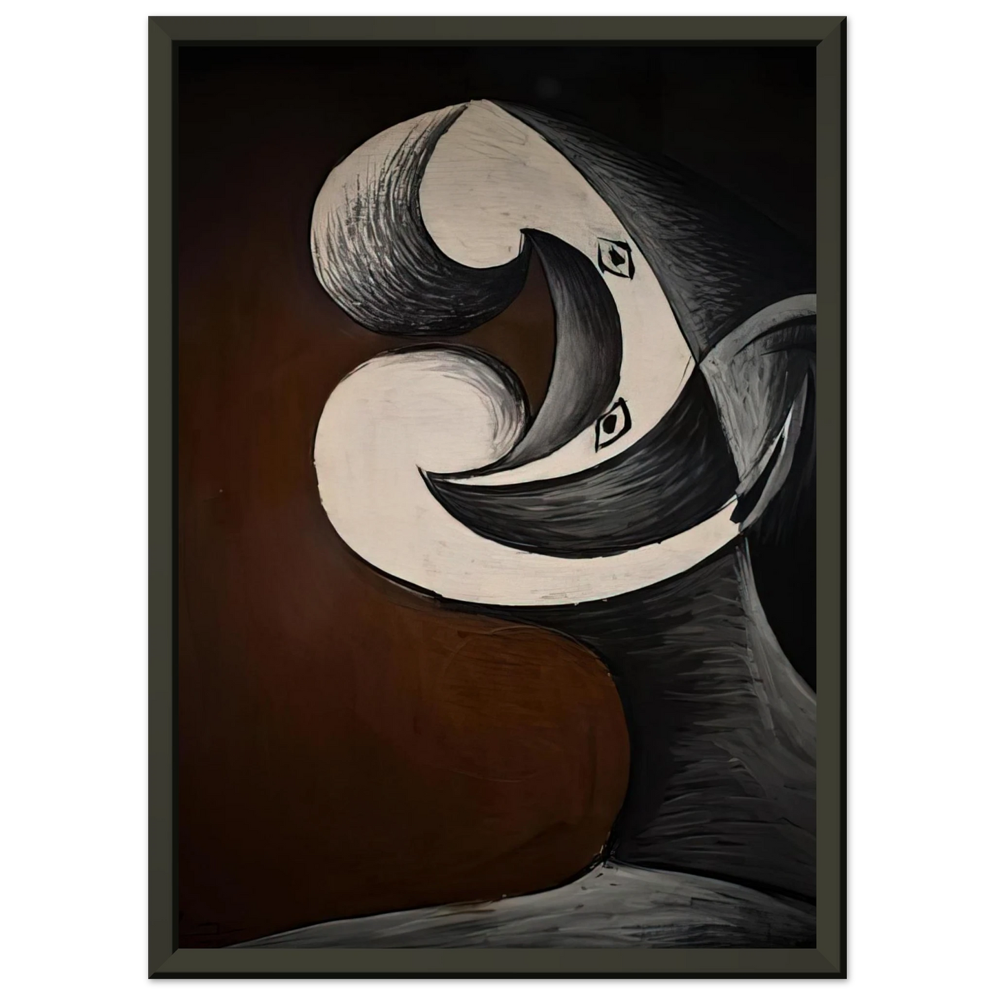 Pablo Picasso Abstraction Head 1930 Framed Art Print - Aluminum Frame - 60x80 cm / 24x32 inches