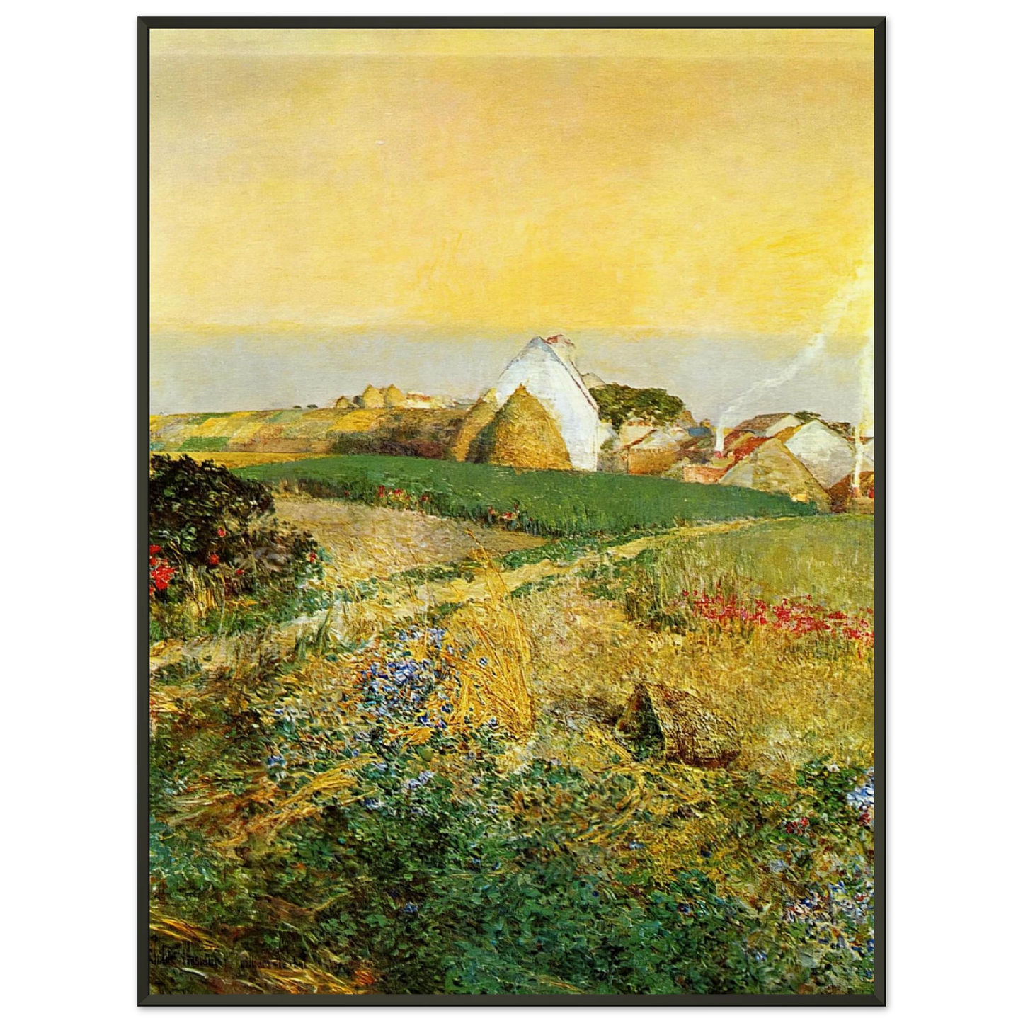 Childe Hassam VillersleBel aka The Enchanted Hour Framed Art Print - Aluminum Frame - 40x50 cm / 16x20 inches