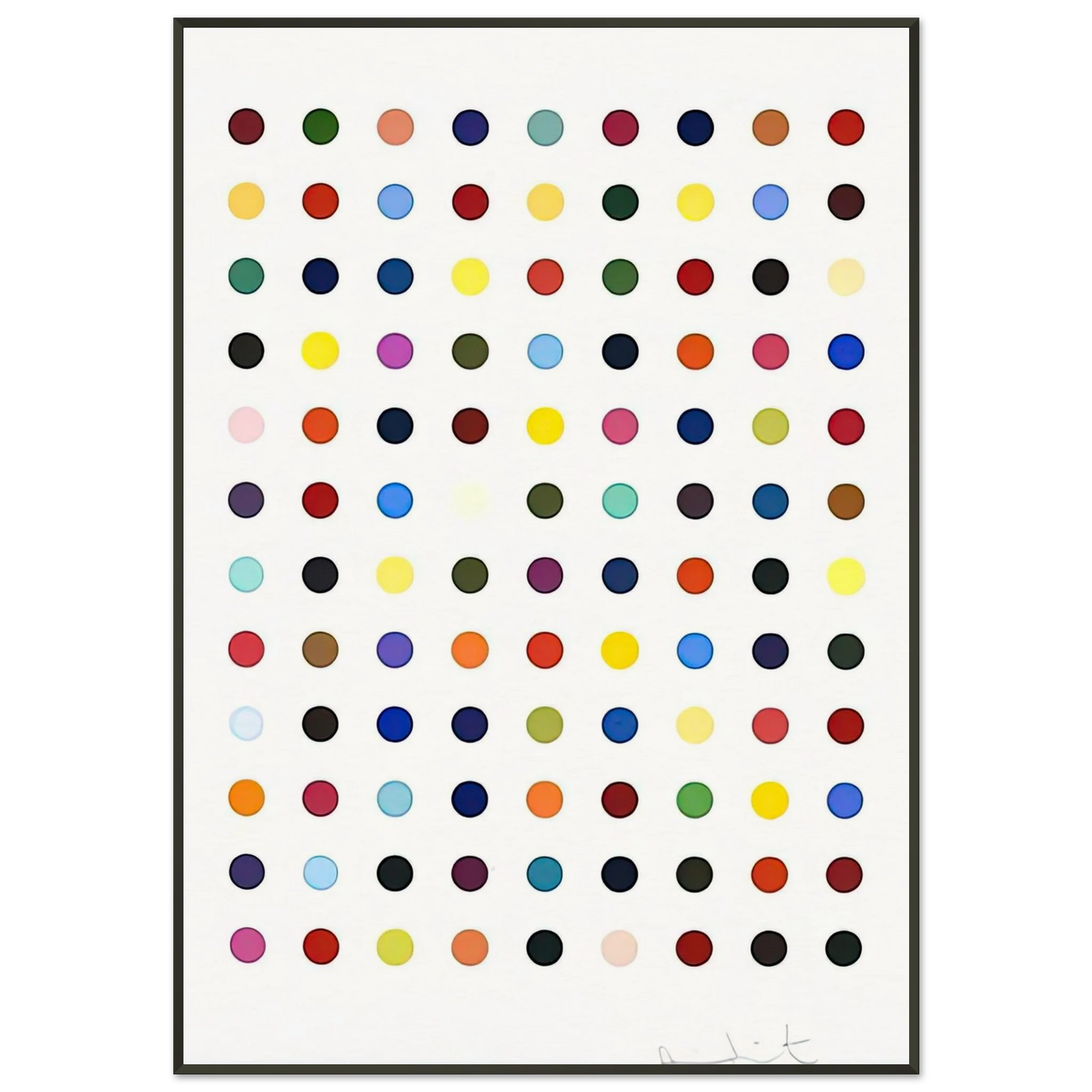Damien Hirst FLUMEQUINE Framed Art Print - Aluminum Frame - 21x29.7 cm / 8x12"