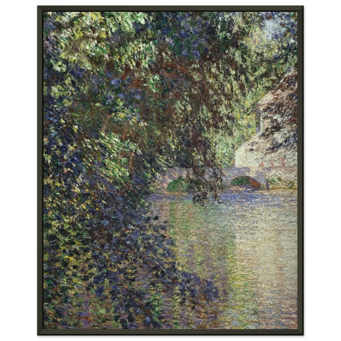claude monet Watermill at Limetz Framed Art Print - Aluminum Frame - 60x80 cm / 24x32 inches