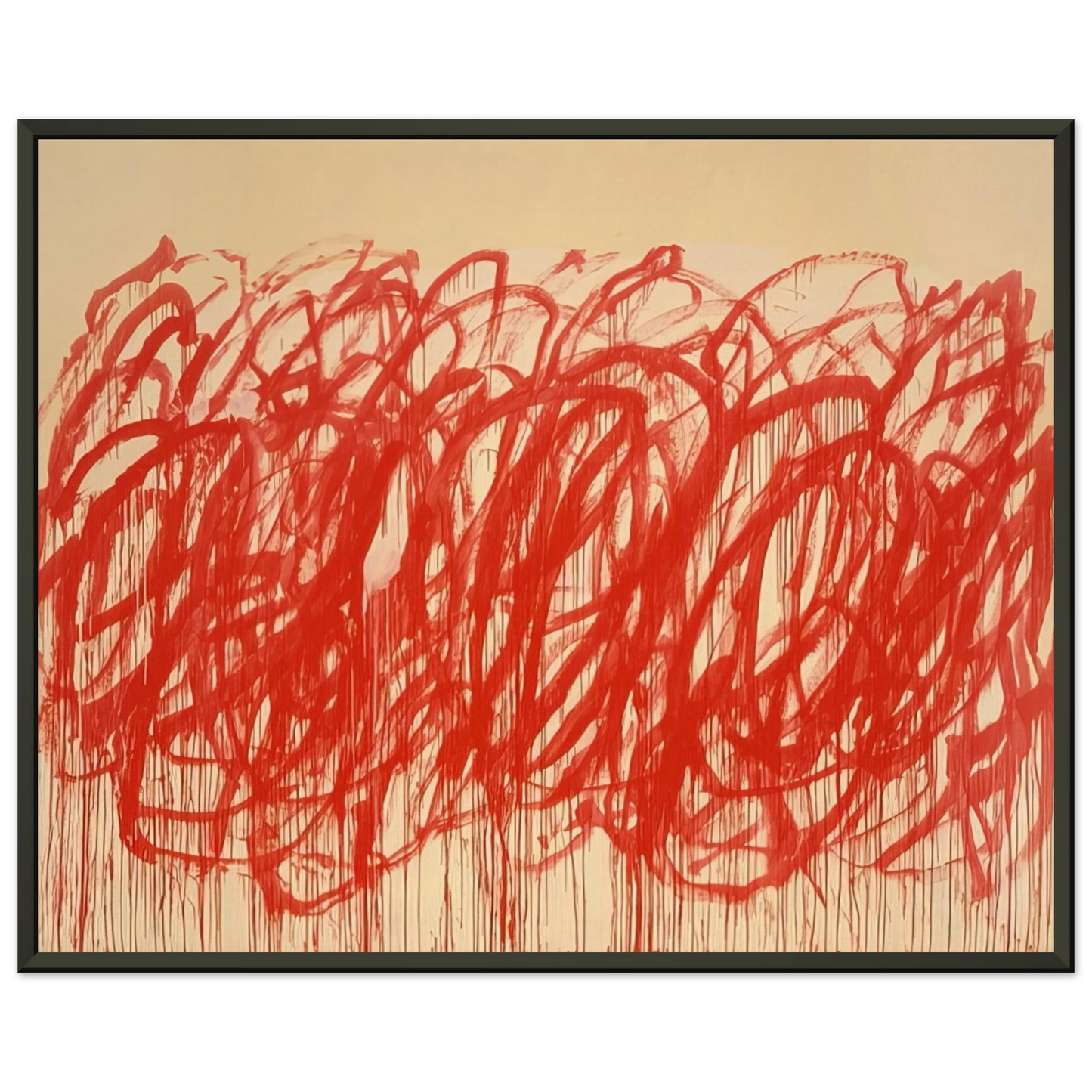 Cy Twombly Untitled Bacchus Framed Art Print - Aluminum Frame - 70x100 cm / 28x40 inches