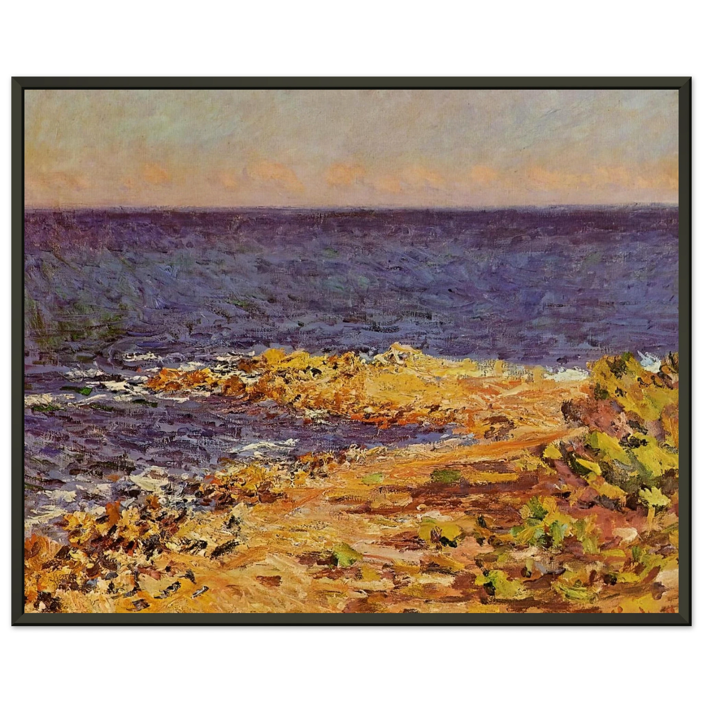 claude monet The Big Blue Mediterranean at Antibes Framed Art Print - Aluminum Frame - 40x50 cm / 16x20 inches