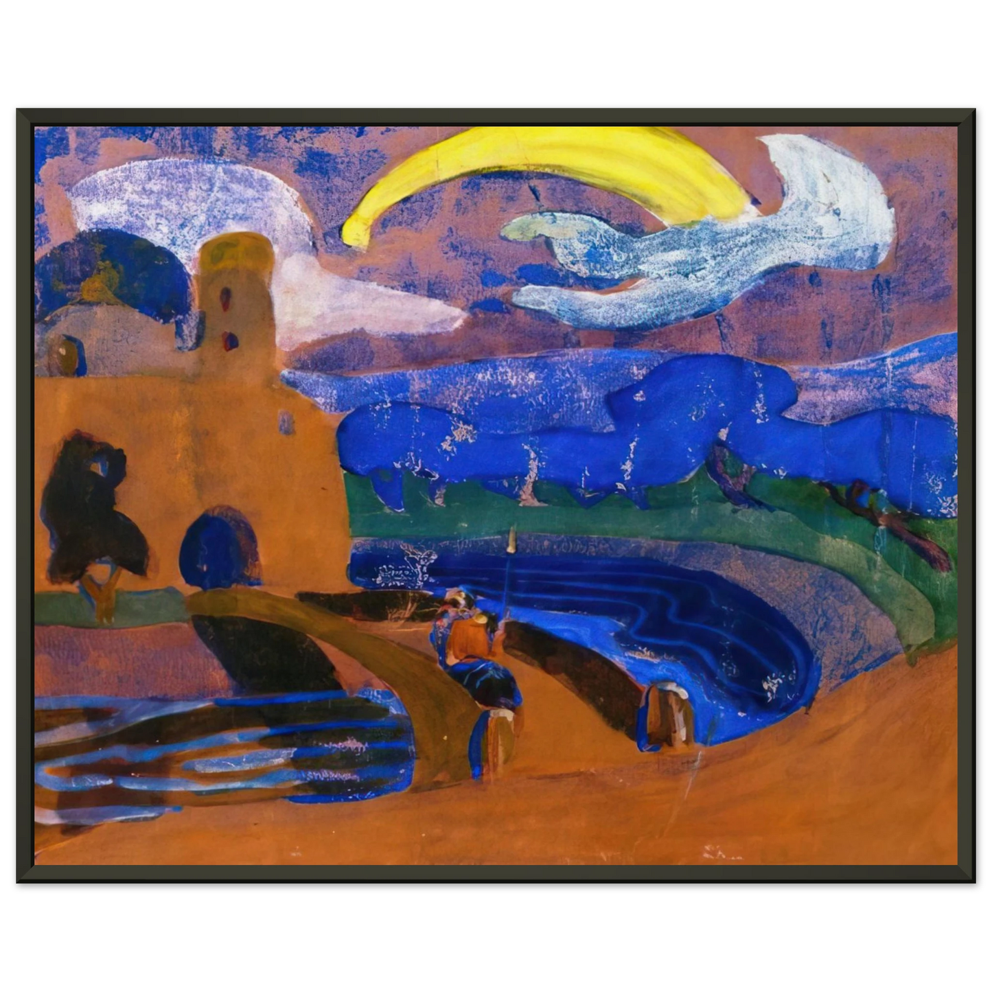 Wassily Kandinsky  COMET 1900 Framed Art Print  - Aluminum Frame - 40x50 cm / 16x20 inches