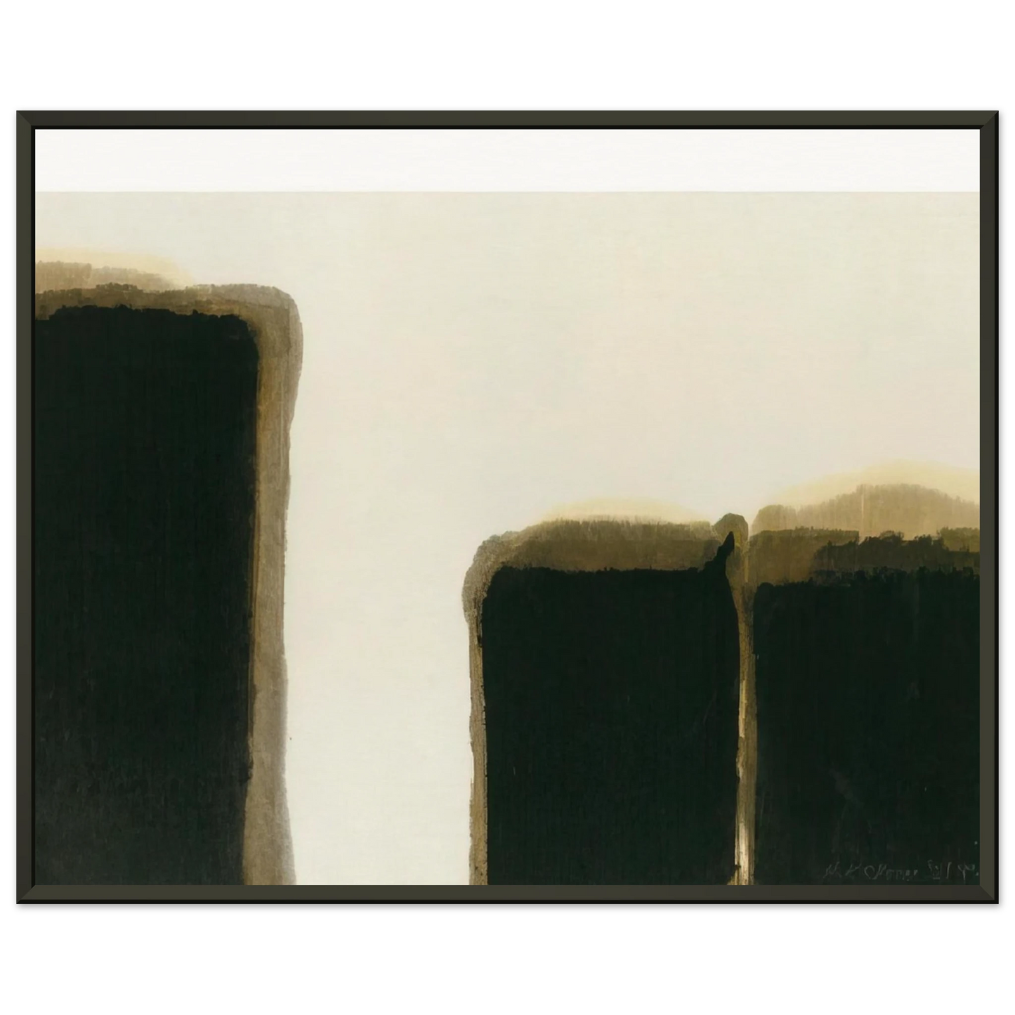 Yun Hyongkeun Burnt Umber Ultramarine I 1981 Framed Art Print - Aluminum Frame - 60x80 cm / 24x32 inches