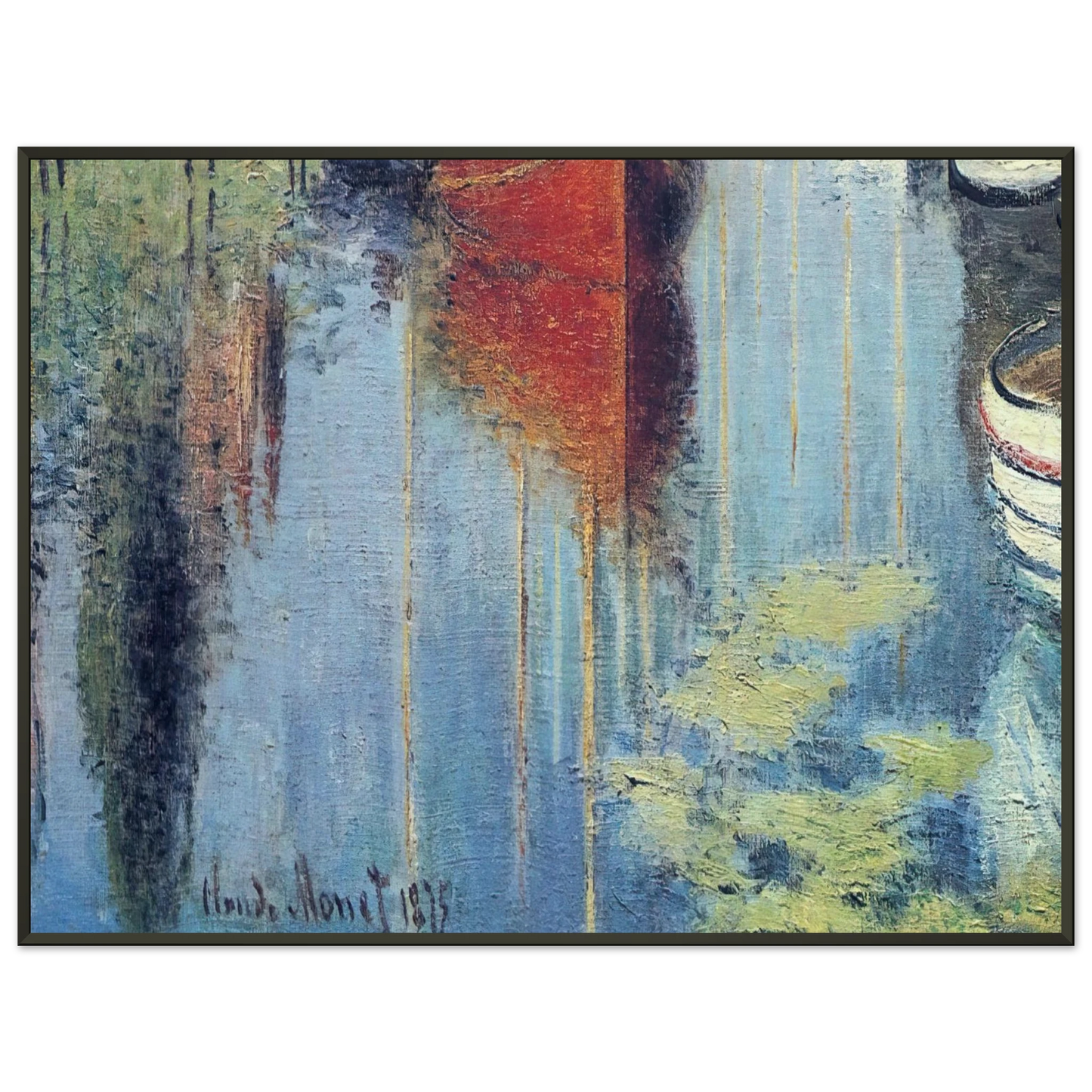 claude monet Yachts At Argenteuil Framed Art Print - Aluminum Frame - 70x100 cm / 28x40 inches
